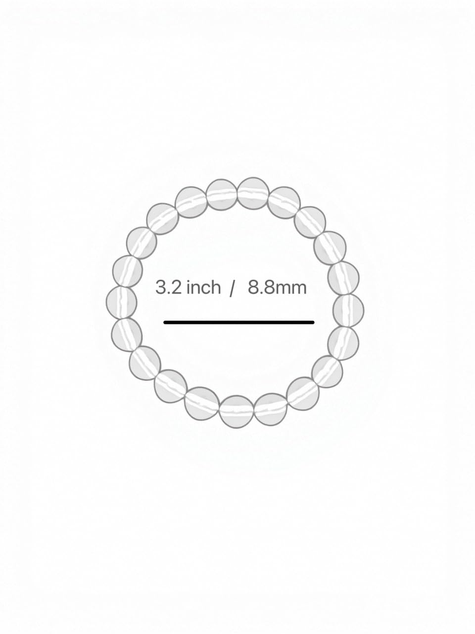 IETWIPNO Stretch Crystal Bracelet for Women,Elastic Beaded Bracelets Set of 1,Multicolor Healing Stone Adjustable Bangle,Gift for Her (8MM Round Green)