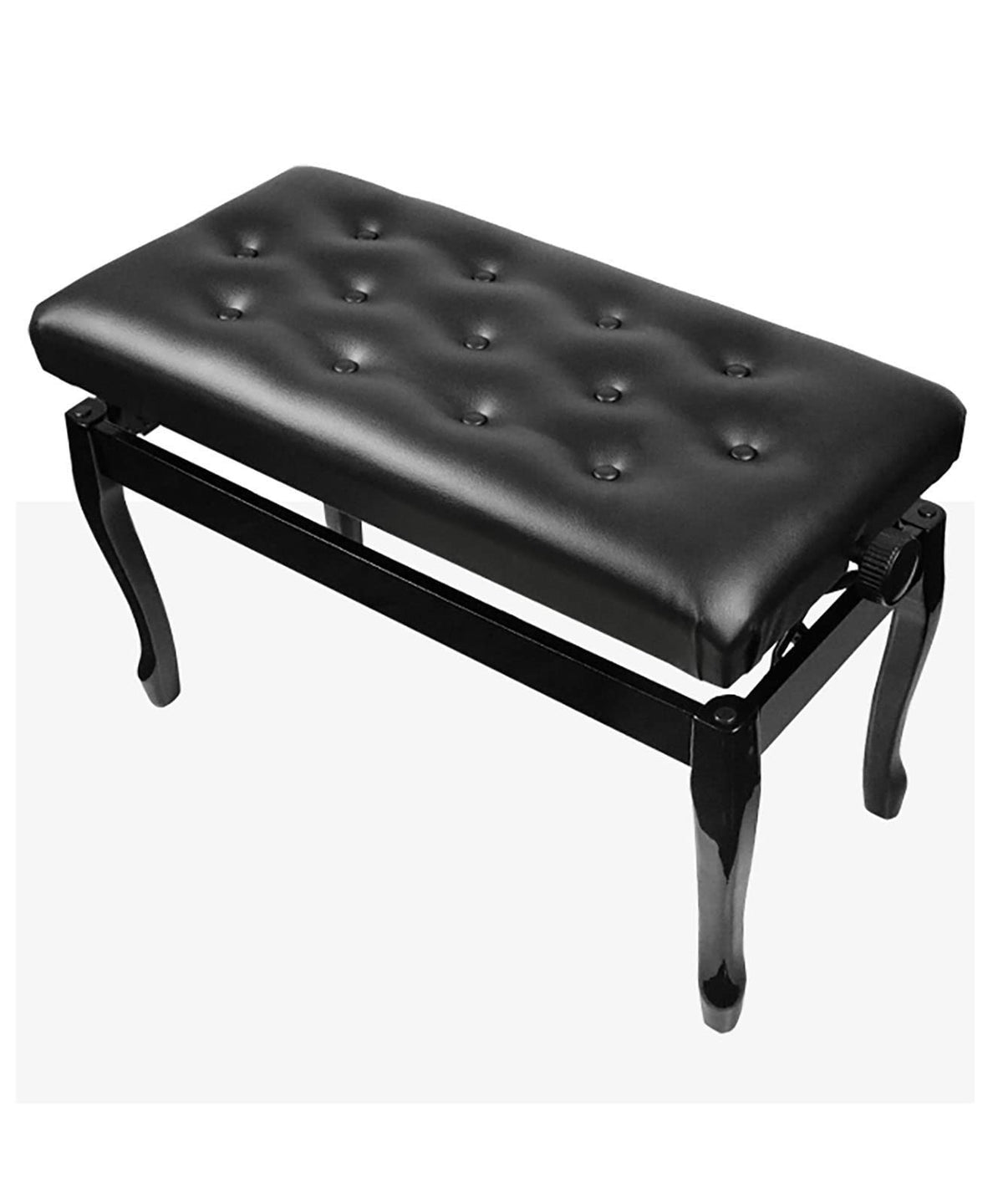 Premium Leather Deluxe Piano Bench with Solid Wood Construction Keyboard Vanity Stool for Comfortable Playing 76 X 35 X 49Cm Black Color Ideal for Musicians and Piano Ent