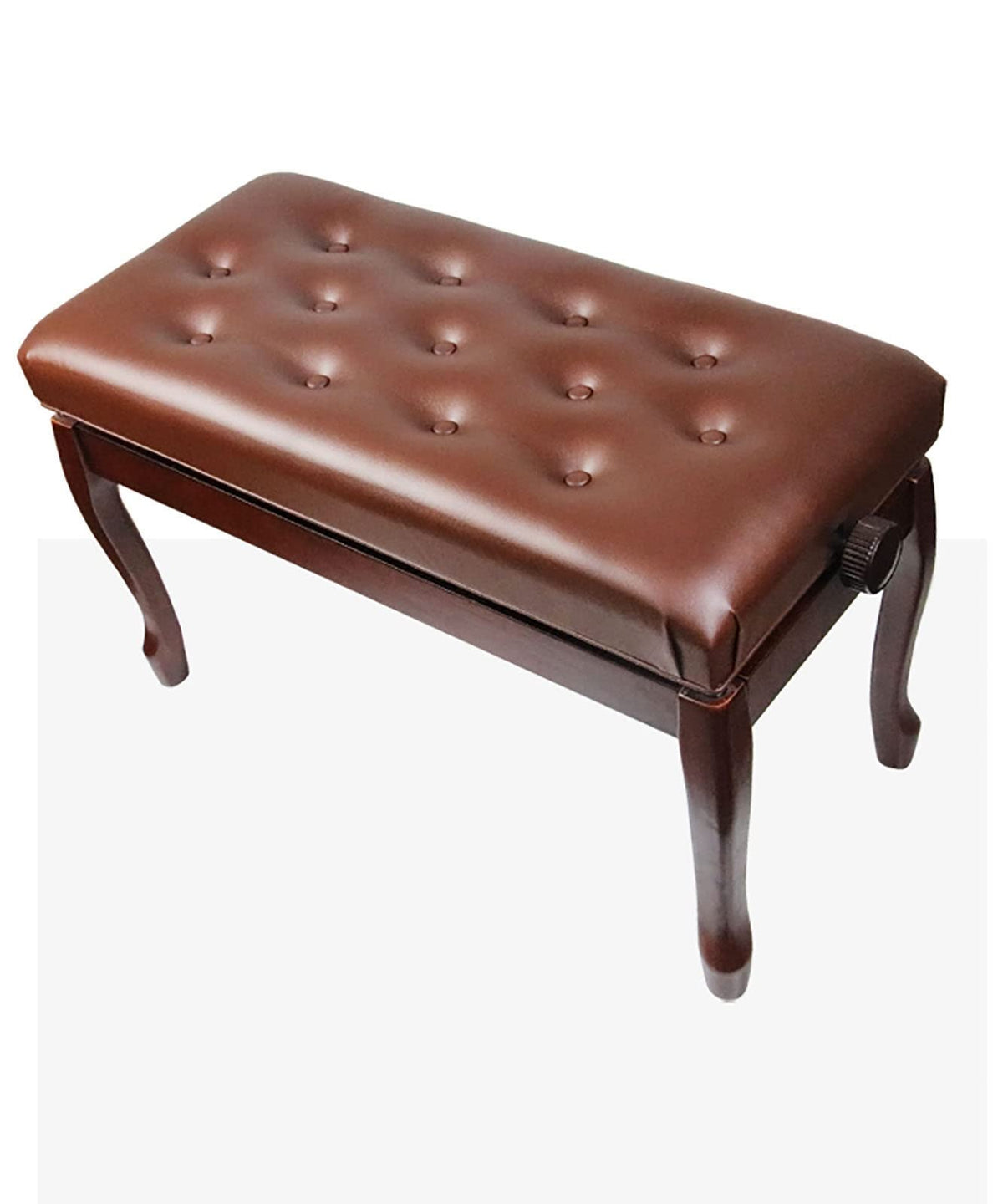 Dntum Premium Leather Piano Bench with Solid Wood Construction Keyboard Bench Vanity Stool for Piano Players 76 X 35 X 49Cm Black/Brown Color Options