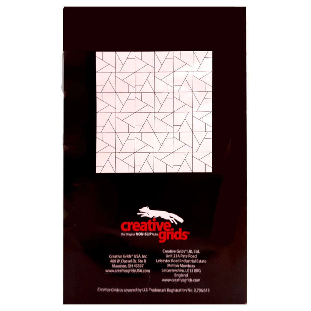 Creative Grids Scrap Crazy 6 Template Set Quilt Ruler – CGRMT6 – Made in USA, 6in x 9in, Non-Slip Grip Acrylic Quilting, Sewing, Crafting, Patchwork Ruler & Template