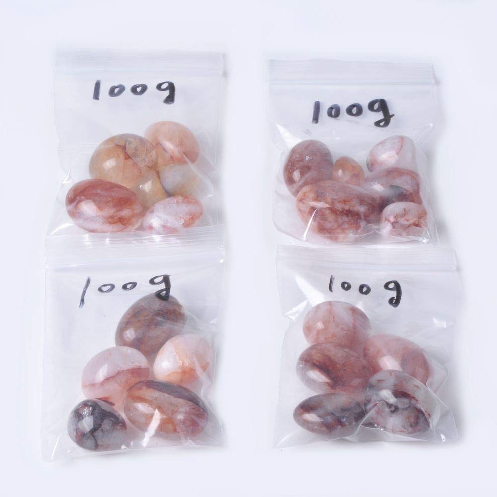 100 Grams Angel Amphibole Phantom Quartz Tumbled Polished Natural Crystal Healing Pocket Stones Rock Collection