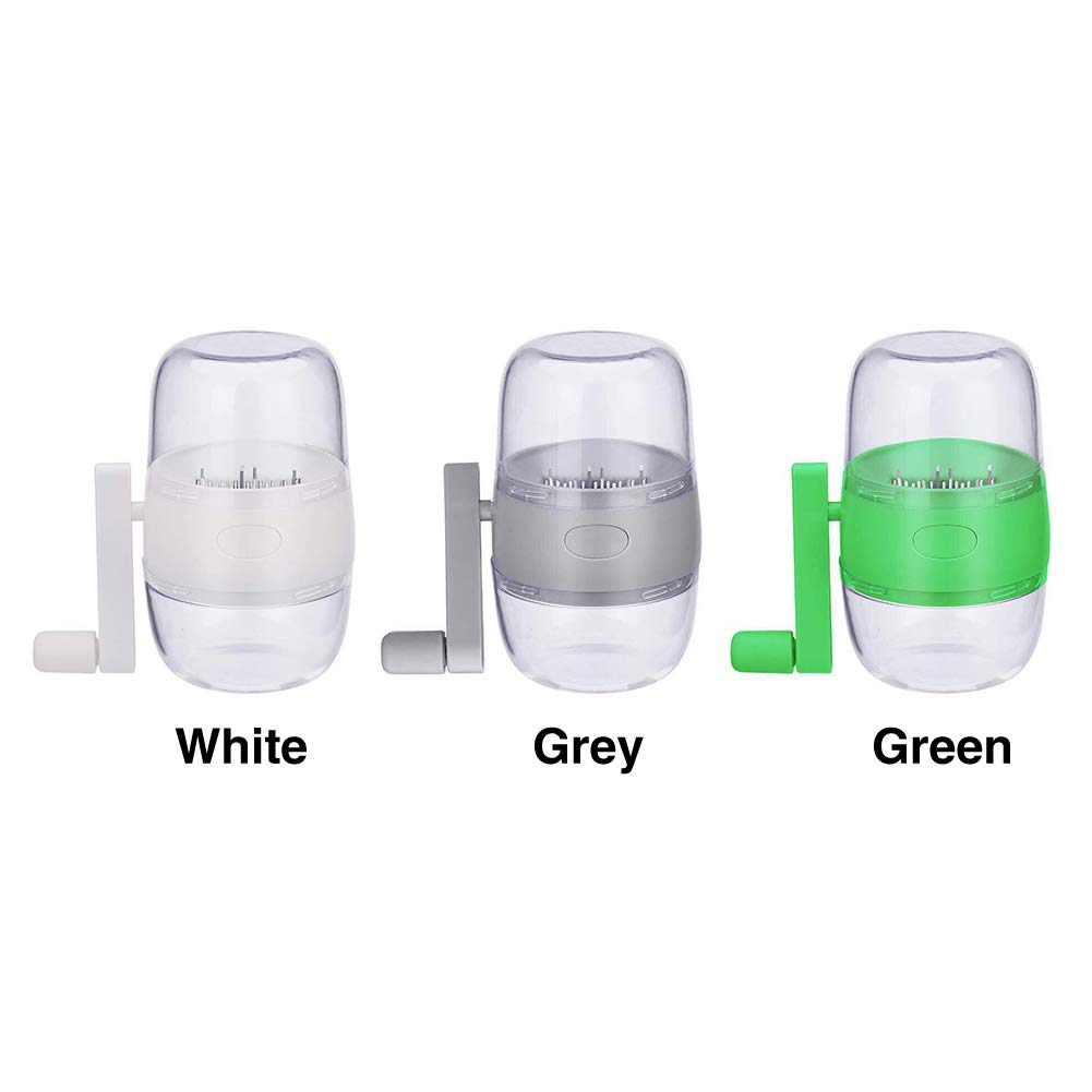 Manual Nut Grinder, Portable Nut Chopper Hand Crank for All Nuts Walnut Pecans, Food Chopper Garlic Cutter Hand Held Food Shredder Cutter Mincer Blender Kitchen Tool(Grey)