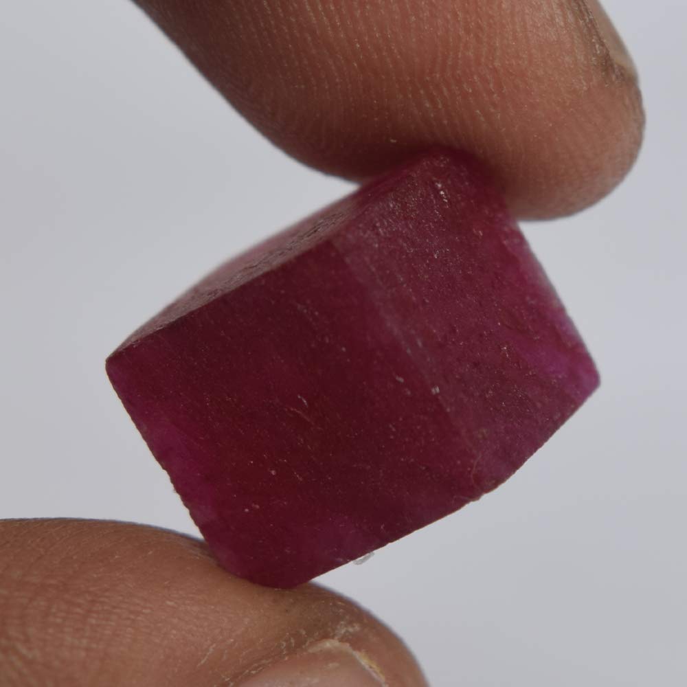 A High-Grade Ruby Cube 15.00 Carat Healing Stone, Natural Faceted Red Ruby Cube Healing Loose Gemstone DY-823