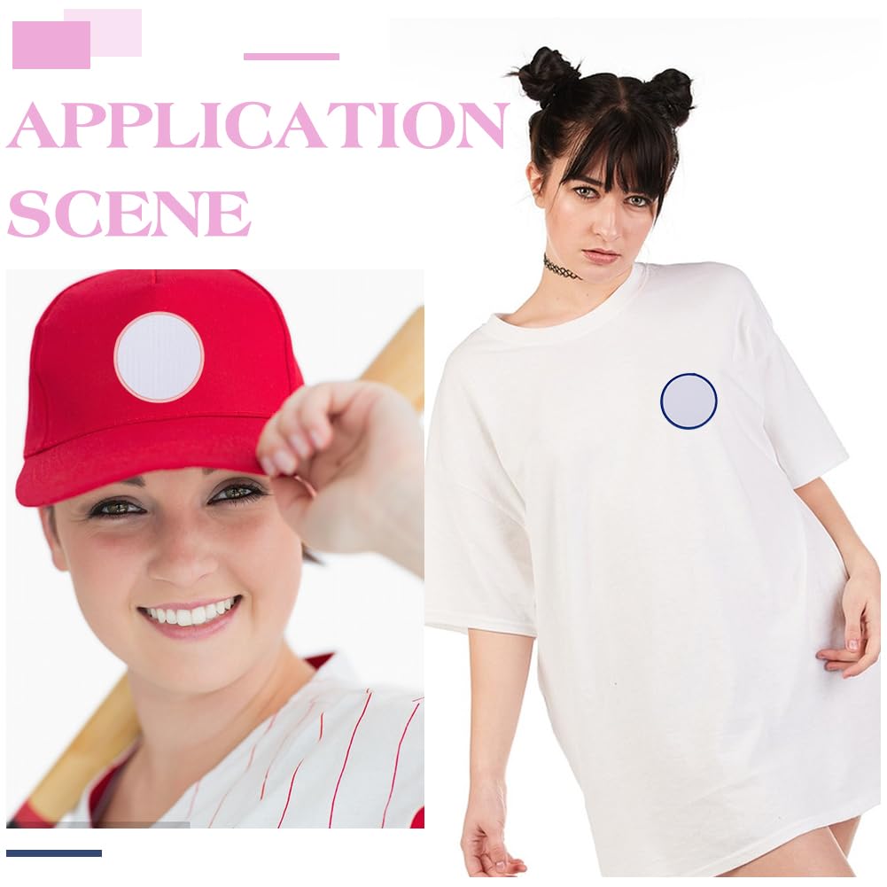 GOMAKERER 80 Pcs 10 Colors Sublimation Patches Bulk, 2.76 Inch Iron On Blank Patches Repair Appliques for DIY Crafts Hats Caps Shoes Backpack Bags Uniforms