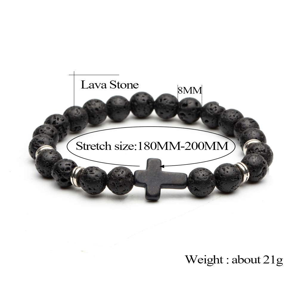 Softones 8MM Lava Rock Beads Bracelet for Men Women,Friendship Couples Gifts Natural Stone Bracelets