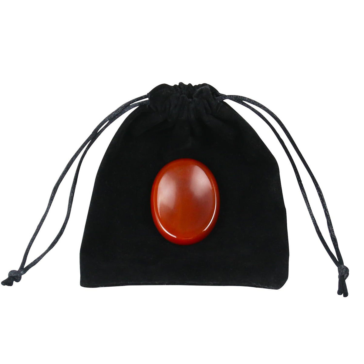 Namzi Carnelian Crystal Rock Worry Stones for Kids, Oval Palm Stone, Thumb Stone, Crystals and Healing Stones Quartz Bulk for Wicca, Reiki, Healing Energy, Chakra Stones, Witchcraft Supplies(1PCS)
