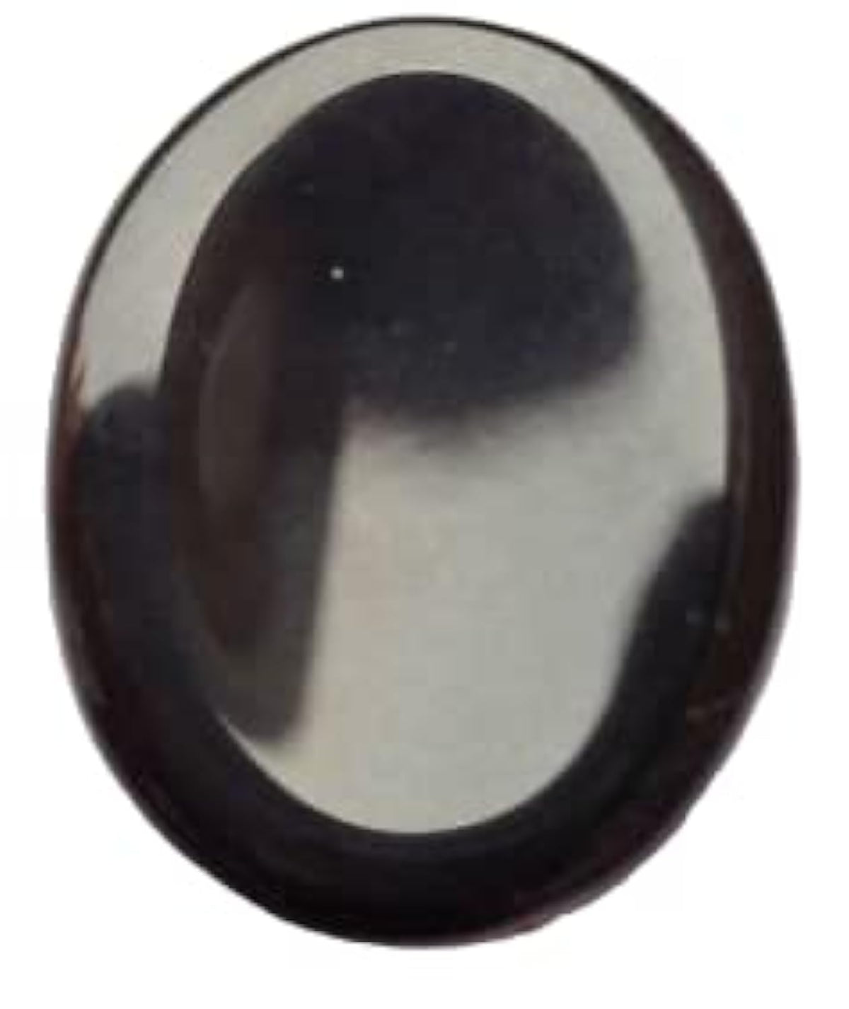 crystalmiracle Beautiful Black Agate Worry Stone Positive Energy Crystal Healing Thumb Stone for Reiki Protective Meditation Feng Shui Gifts for Men Women
