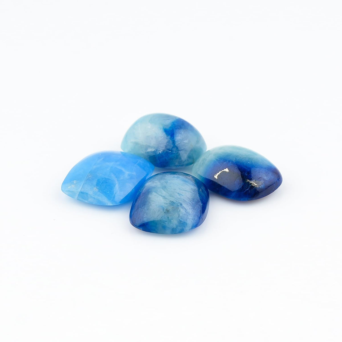 ColouredRocks (4 pcs. A++ COPPER AFGHANITE, Cushion Shape, Natural Cabochon Crystals, Loose Gemstone, Wholesale Polished Supply, Jewelry Making, DIY Craft, Gem Collection (10-15 mm free size)