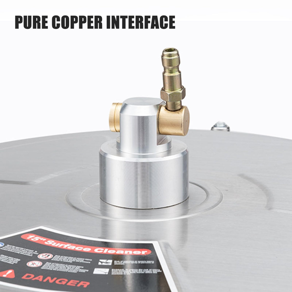 Pressure Washer Surface Cleaner with Wheels Stainless Steel Housing Quick Connector Power Washer Surface Cleaner Attachment Stainless Steel