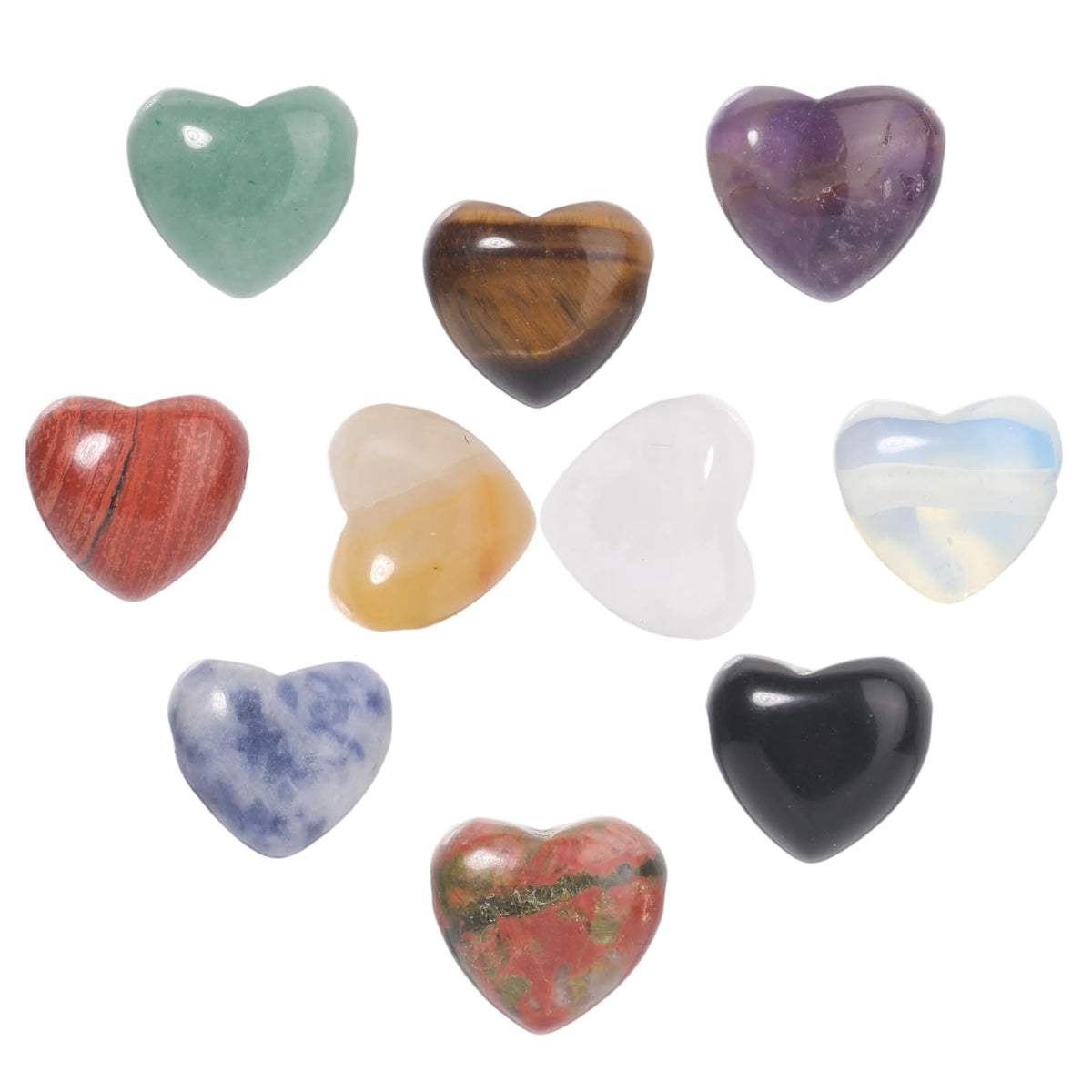 Yochus 5pcs Sodalite Natural Heart Stone Beads,12mm Healing Energy Gemstone for Jewelry Making Earring Necklace DIY