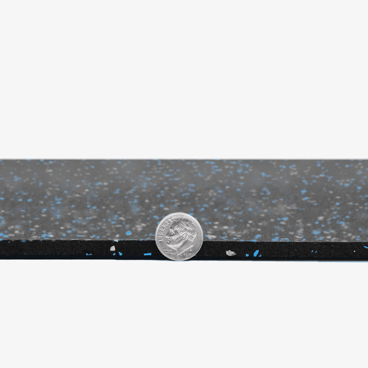 IncStores 1/4" Tough Rubber Roll (4' x 10') - Excellent Gym Floor mats for Medium/Large Equipment and Light/Moderate Free Weights (5 Mats - 4'x10' Blue/Grey)