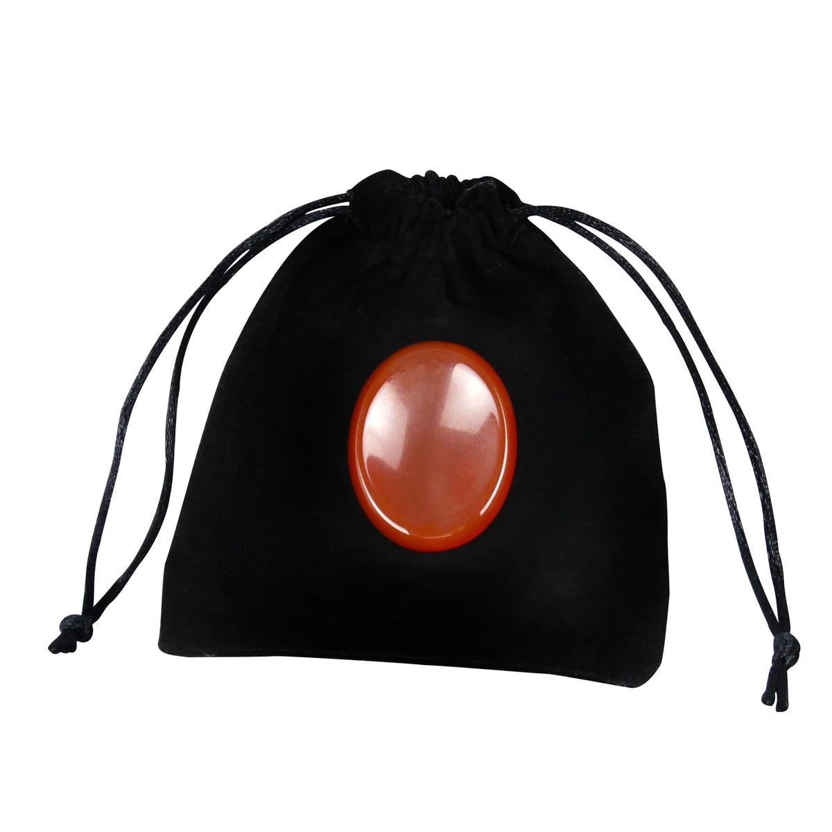 Nvzi Worry Stones Carnelian Crystal, Chakra Crystals and Healing Stones, Oval Palm Stone, Thumb Stone, Crystals for Beginners, Spiritual Gifts for Women, Meditation Accessories (1PCS)