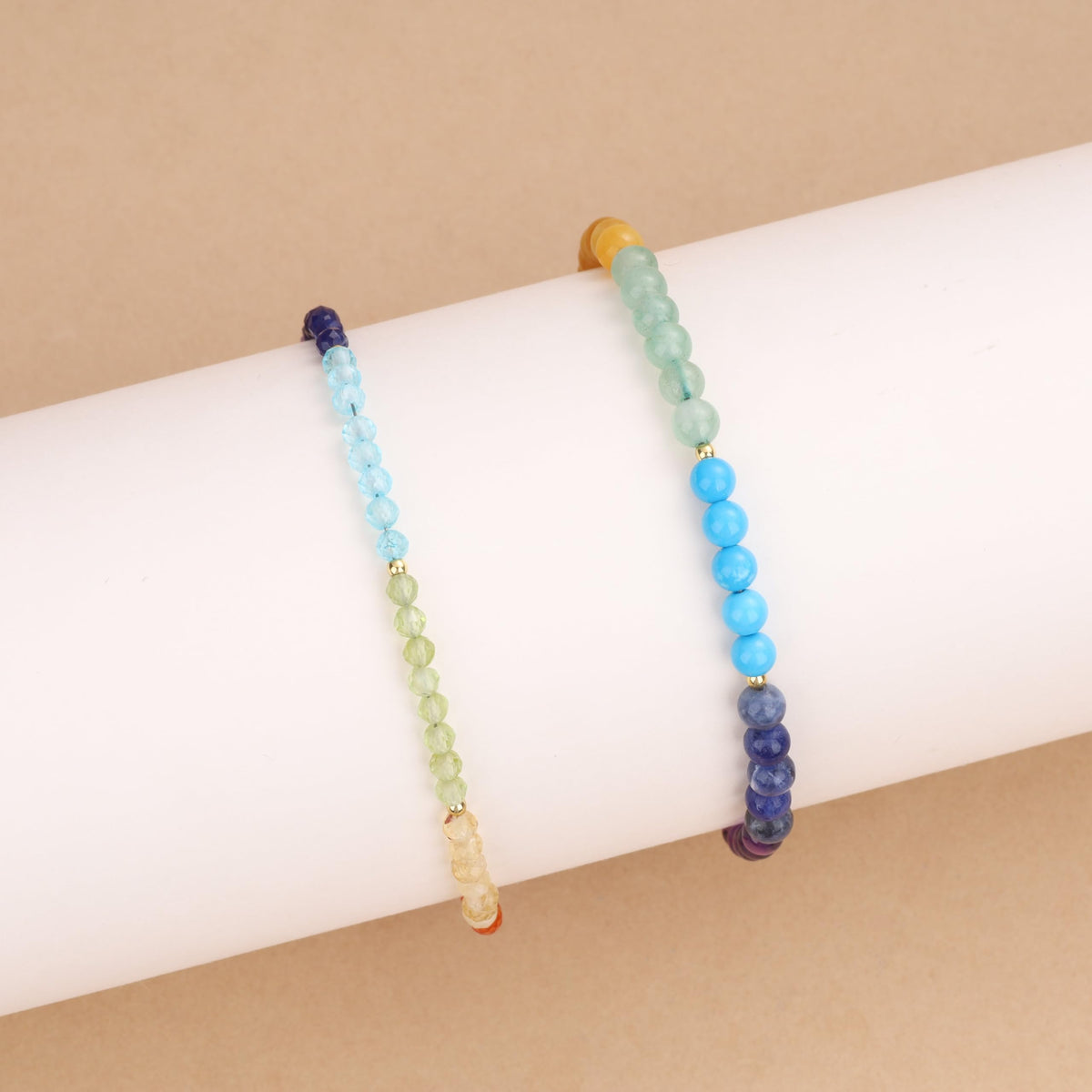 COAI Healing Crystal Bracelet for Women, Beaded 7 Chakra Bracelet for Women 3mm
