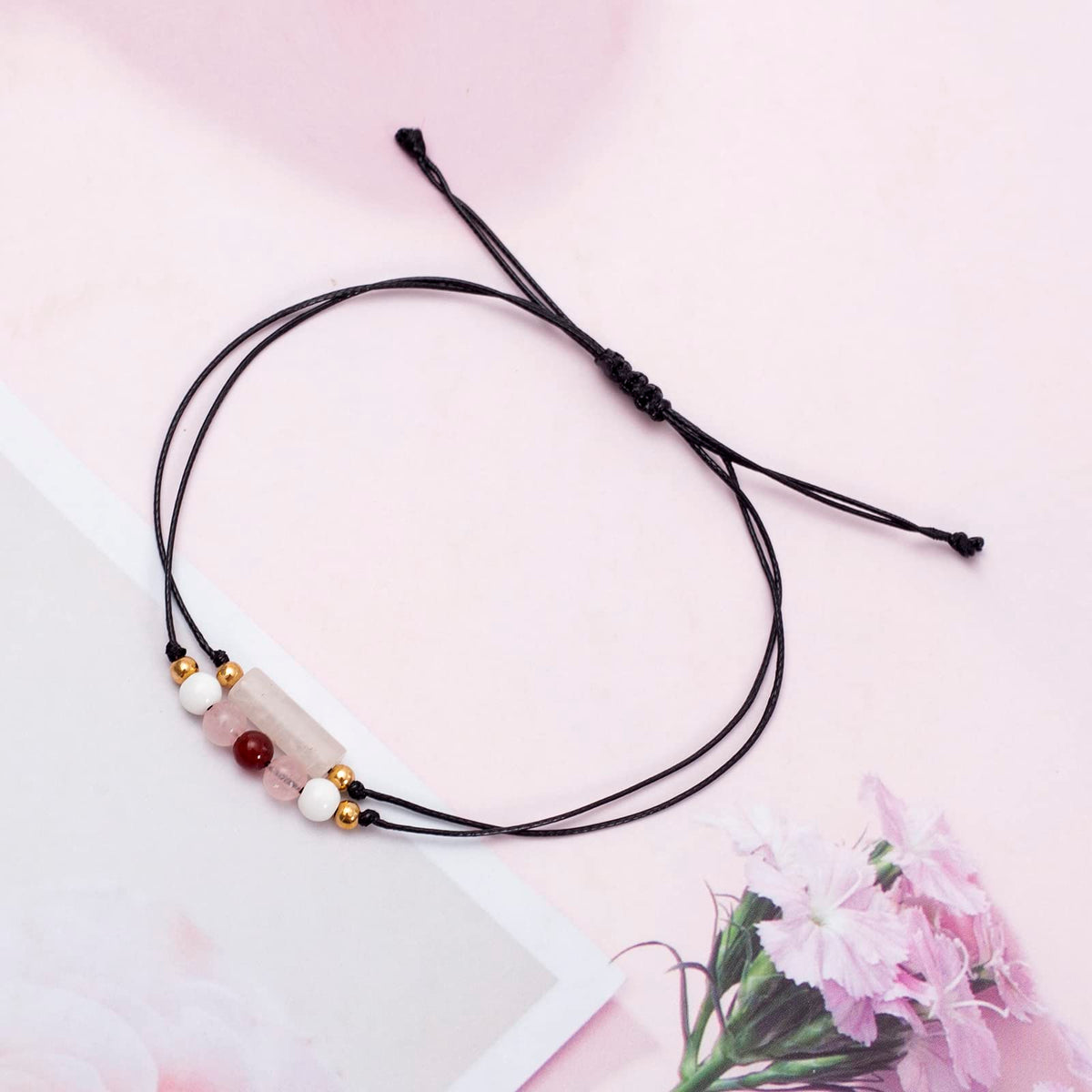 MTJAHPS Protection Bracelet, empath protection, black obsidian Crystals and Healing Stones Bracelet for Women ,Luck ,Anxiety and Stress Clam Bracelet (Fertility-1)