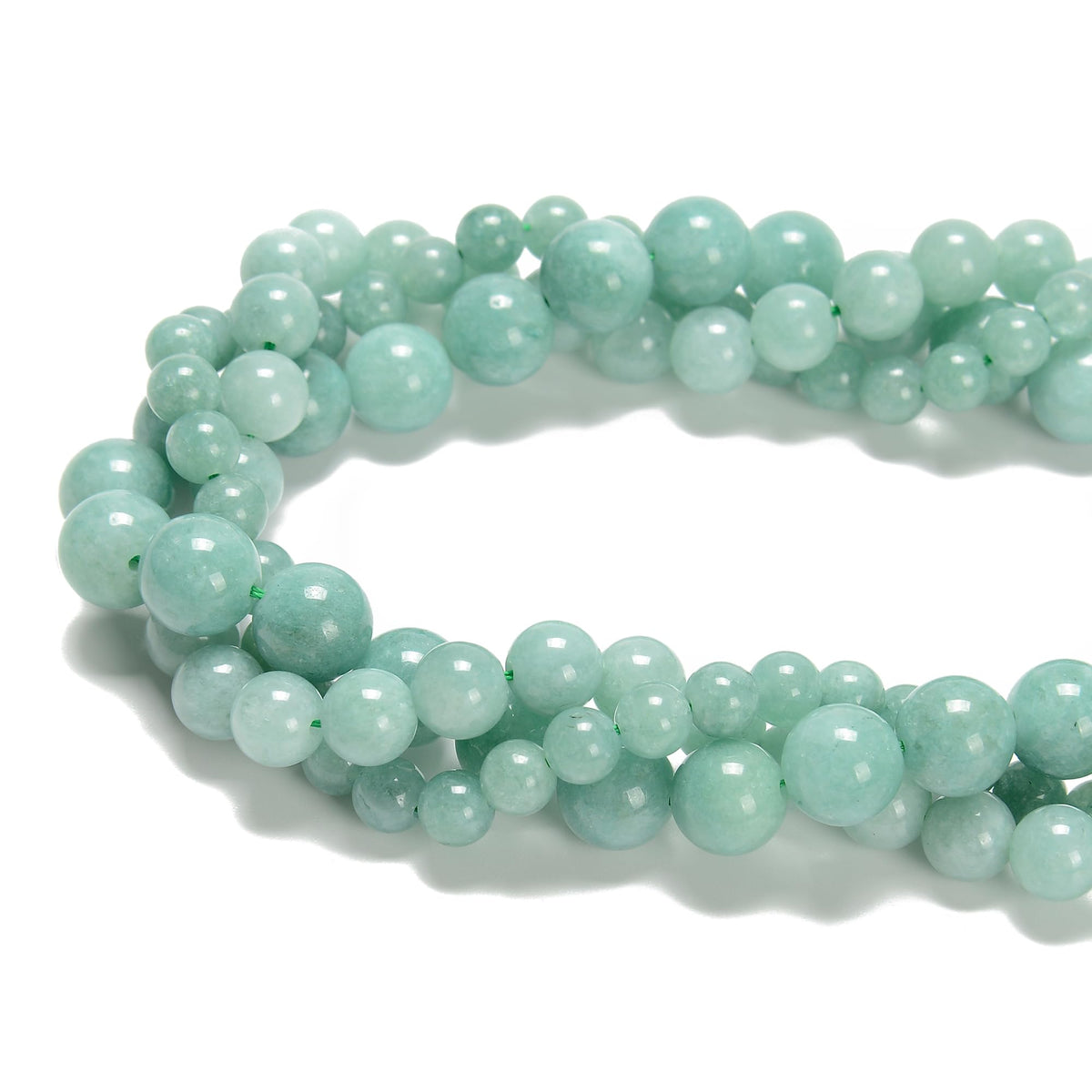 Land Long 120pcs(2 Strand/Set) 6mm Burmese Color Dyed Jade Beads with Energy Power, Smooth Round Healing Crystal Beads for Jewlery Bracelets Earrings Making DIY