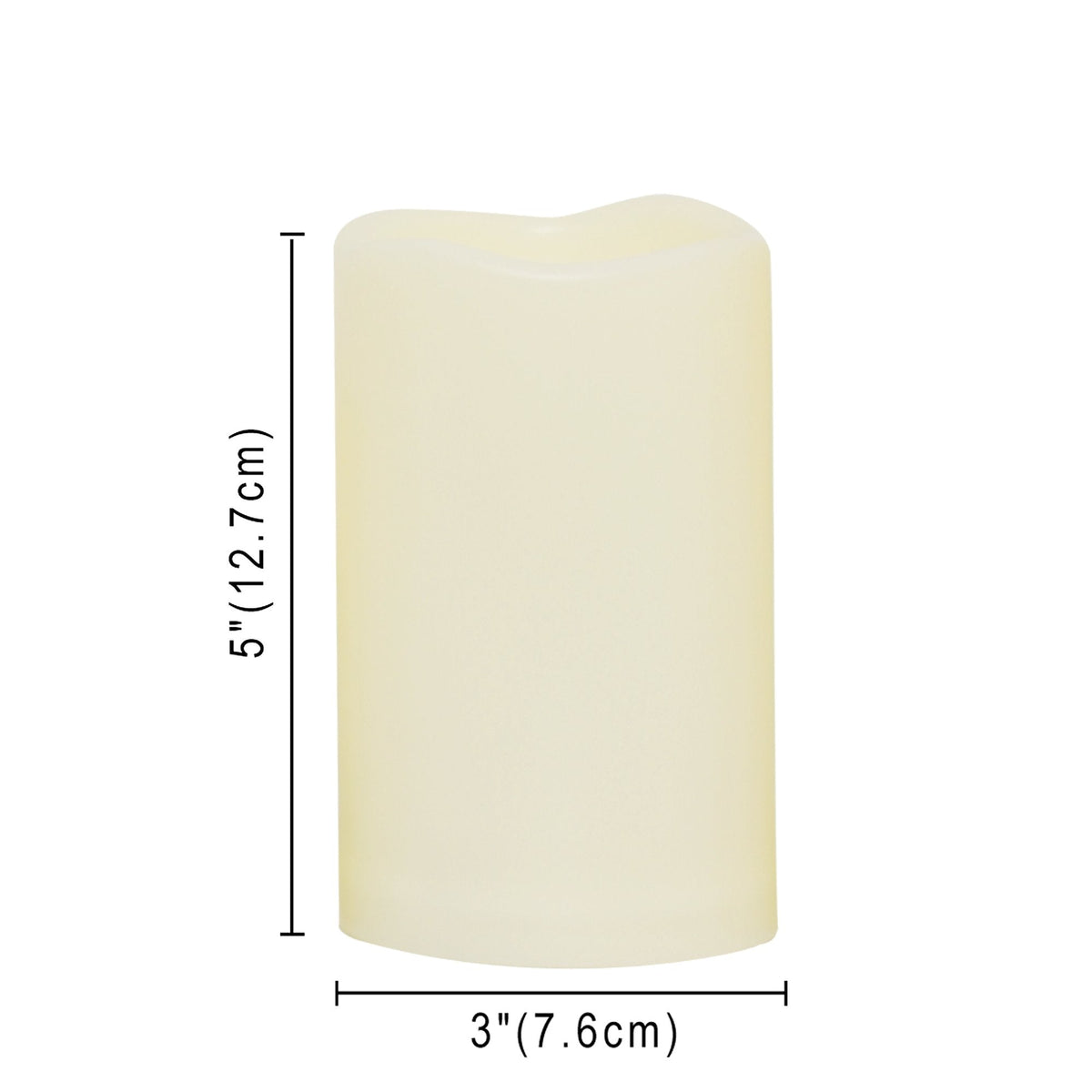 Waterproof Outdoor Flameless LED Candles - with Remote and Timer Realistic Flickering Battery Operated Electric Plastic Resin Pillar Candles for Christmas Decoration 2-Pack 3”x5”