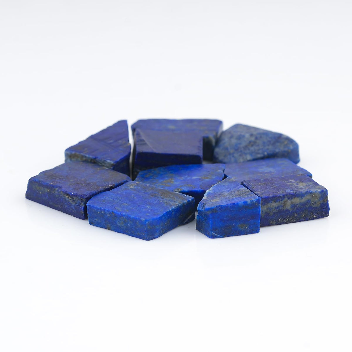 ColouredRocks Wholesale Bulk 10pcs Natural Lapis Lazuli Crystals, Raw Stones, Rough Gemstones, Jewelry Making Supply, Cabbing, Polishing, Cutting, DIY, Crafts (200+ carats) (15-20mm), AAA+