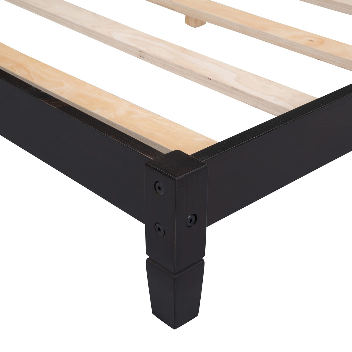 Merax Full Size Daybed Espresso Wood Sofa Bed