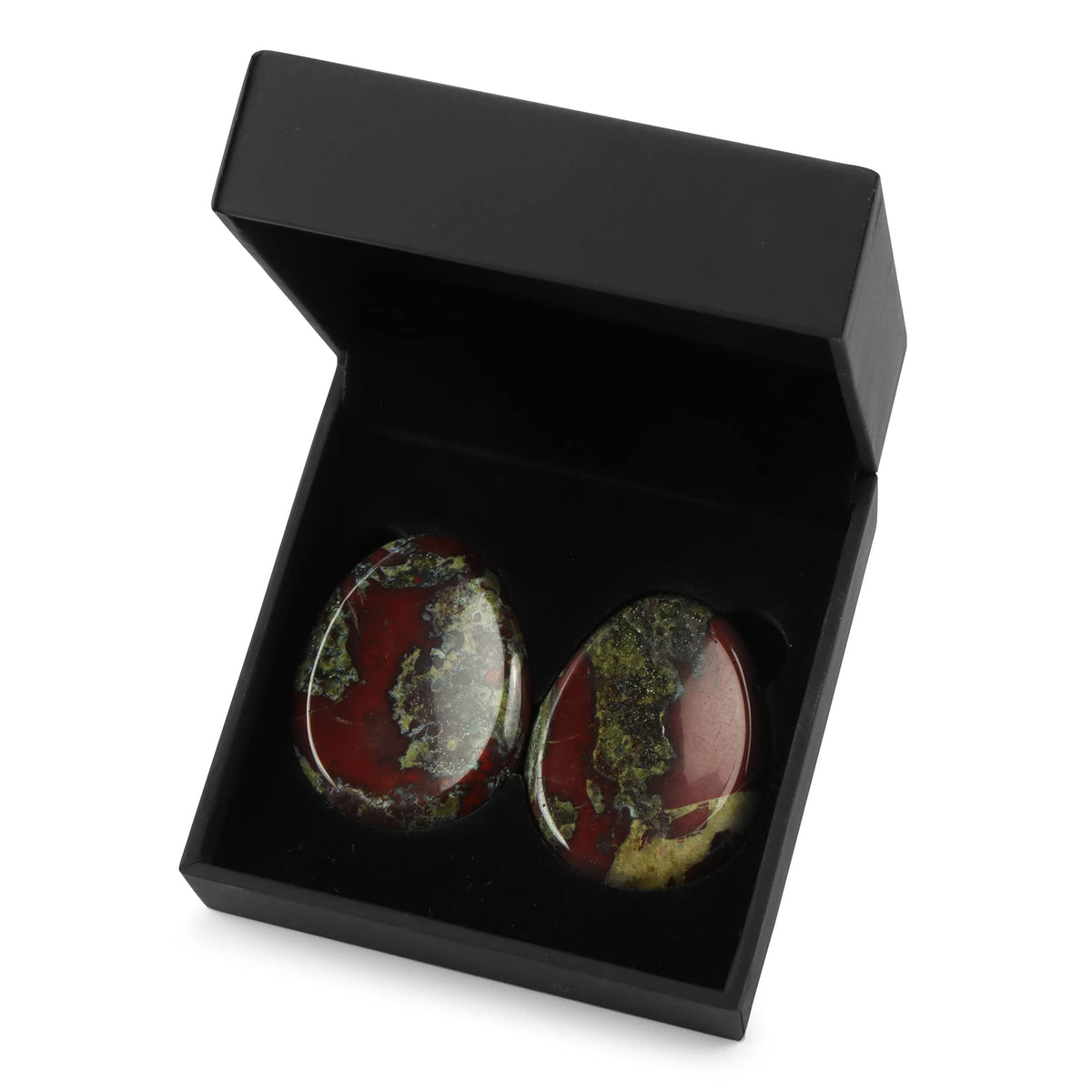 Artistone Dragon Blood Stone Crystal Thumb Worry Stone Hand Carved Healing Crystal Pocket Palm Stone for Anxiety Stress Relief, Meditation Reiki, Water Drop Shaped (Pack of 2)