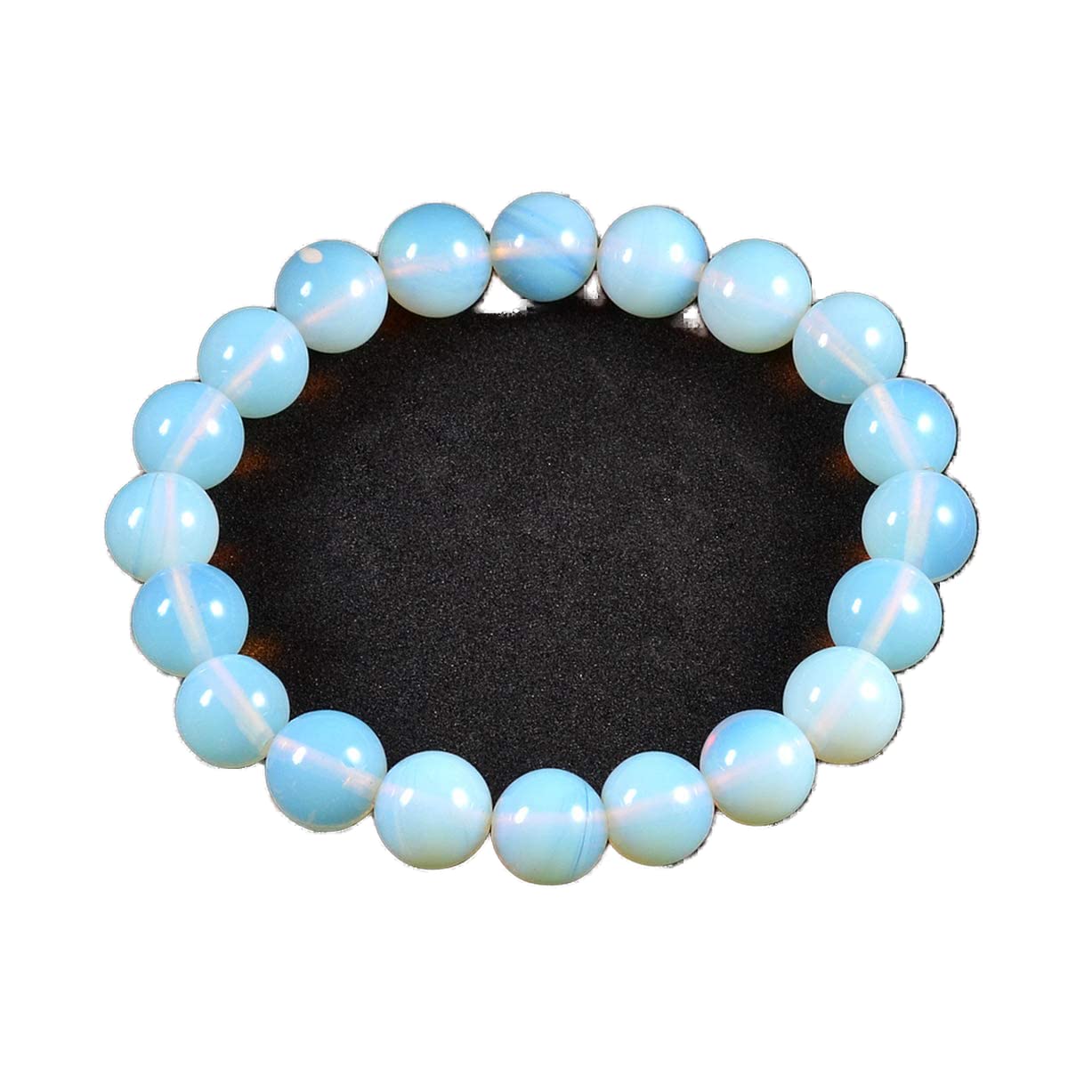 AD Beads Natural Gemstone Round Beads Stretch Bracelet Healing Reiki 10mm (Opal)