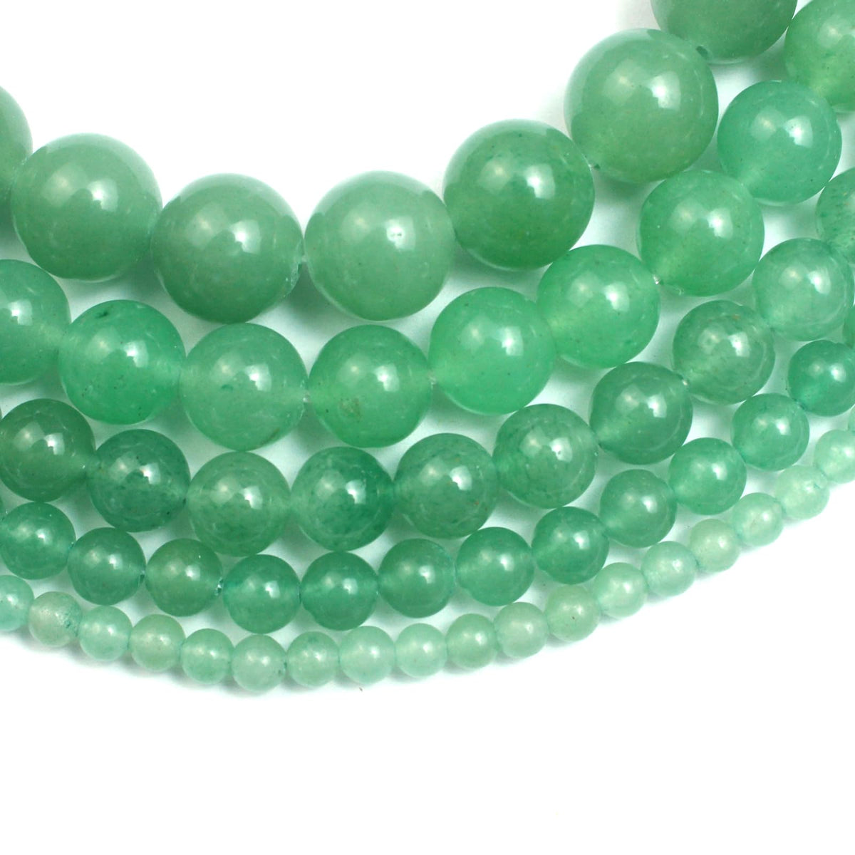 Cynbpm Natural Stone for Jewelry Making Gemstone Green Round Loose Beads Aventurina Verde Piedra Real Jade Crystal for Bracelets Necklace 6mm