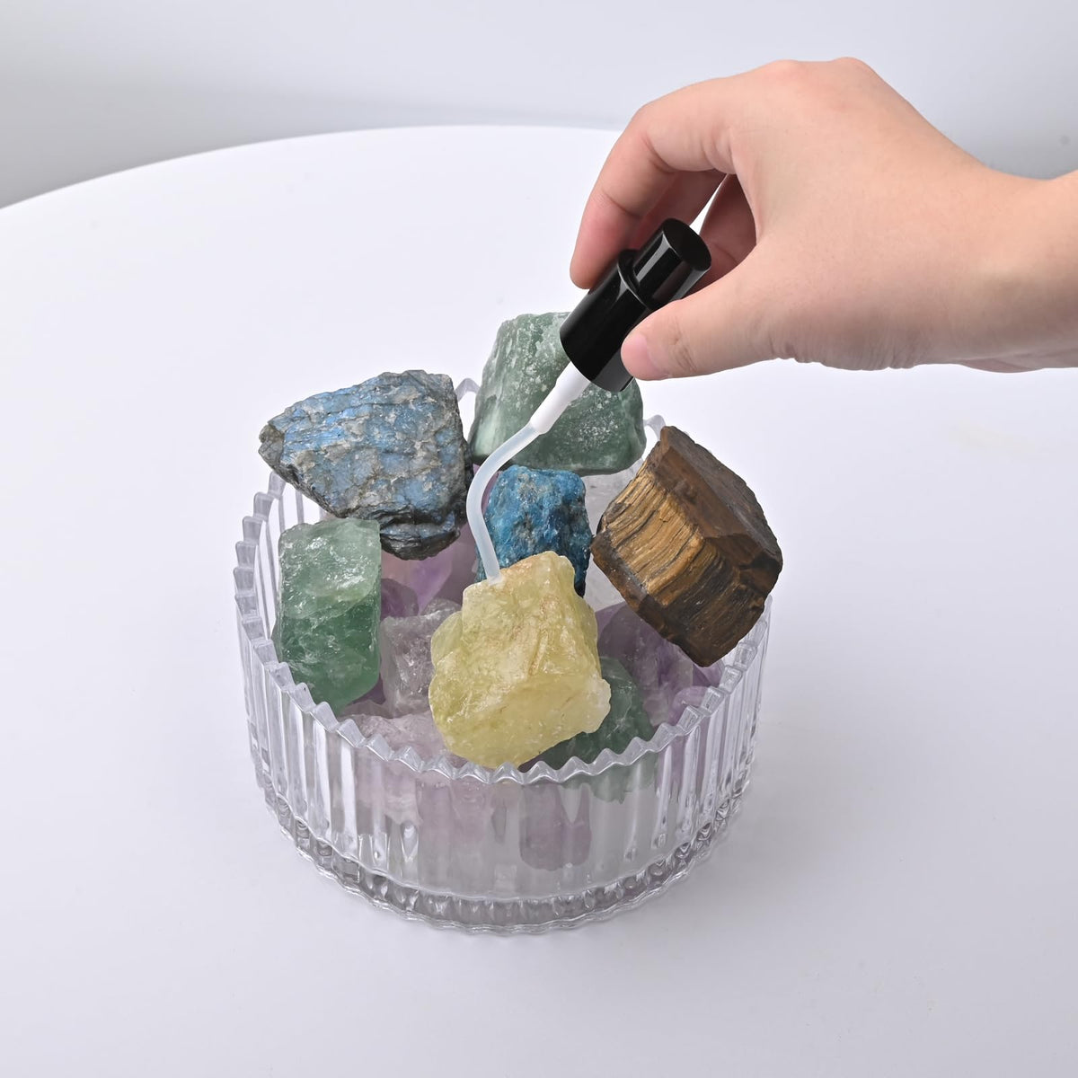 Crystals and Healing Raw Stones, Natural Gemstone Raw, 6PCS Crystals Constellation Sets for Gifts, Yoga Meditation (Libra)