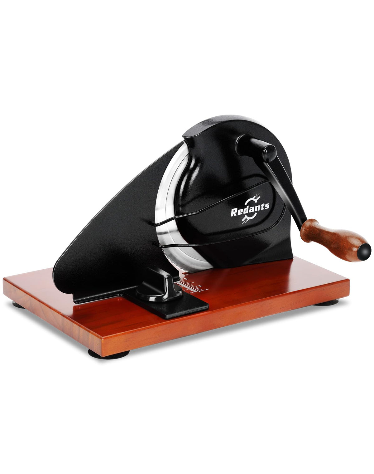 Redants Manual Bread Slicer for Homemade Sourdough Bread, Versatile Hand Crank Bread Slicer, Adjustable Thickness for Smooth Cutting, Food Grade Stainless Steel (Black)