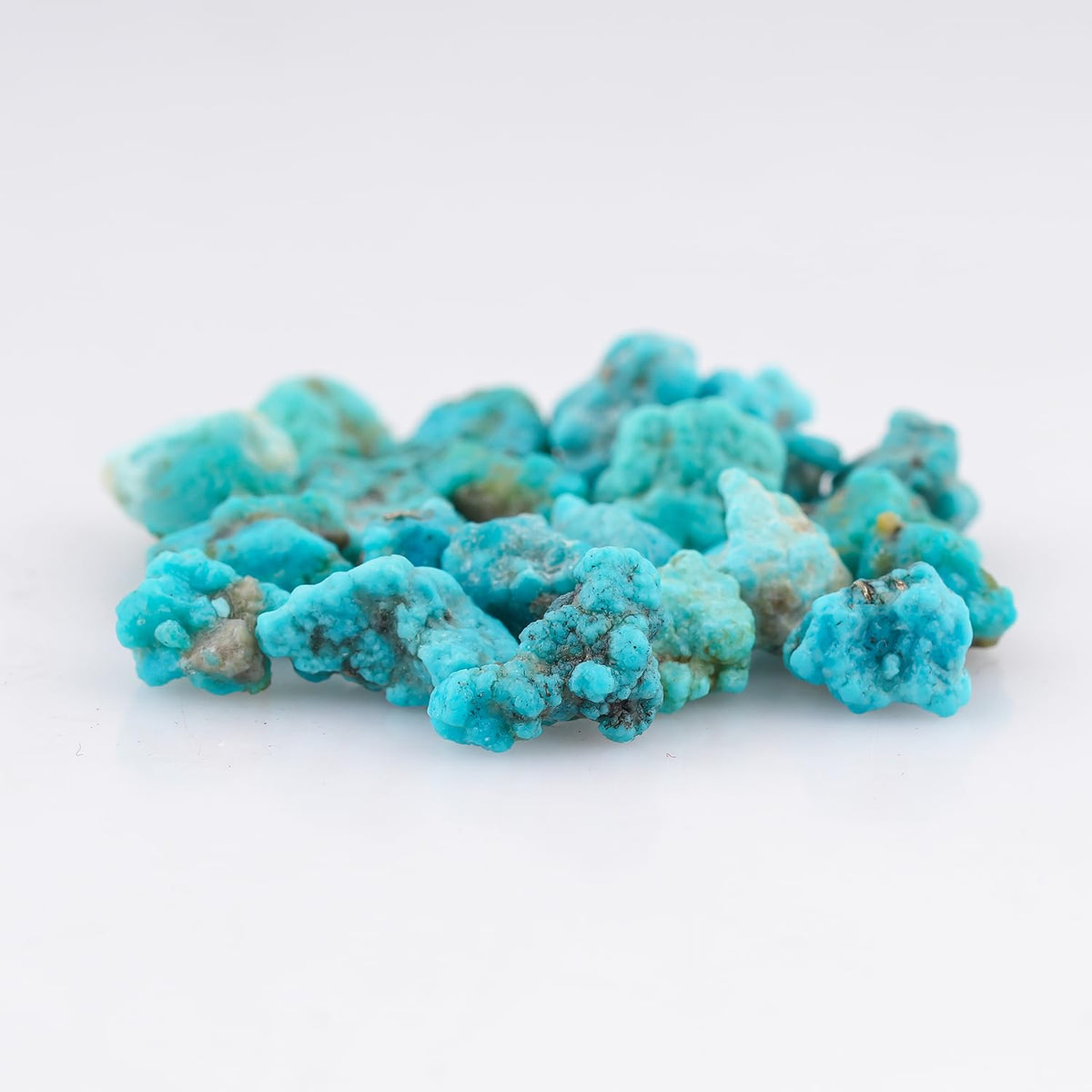CRYSTALIS (25cts.) Ultra Blue Turquoise Natural Raw Crystals, Loose Gemstone Wholesale Bulk Rough Jewelry Making Supply, Chakra Healing Stones, DIY, Gem Collection (20+pcs) (5-6mm)
