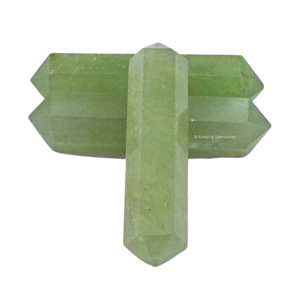 Amazing Gemstone Green Aventurine Crystal Points Bulk Healing Crystals - Pack of 3 Double Terminated Healing Wand Point Bulk Crystals for Crafts,Crystal Grid,DIY Work - Premium Crystals for Beginner