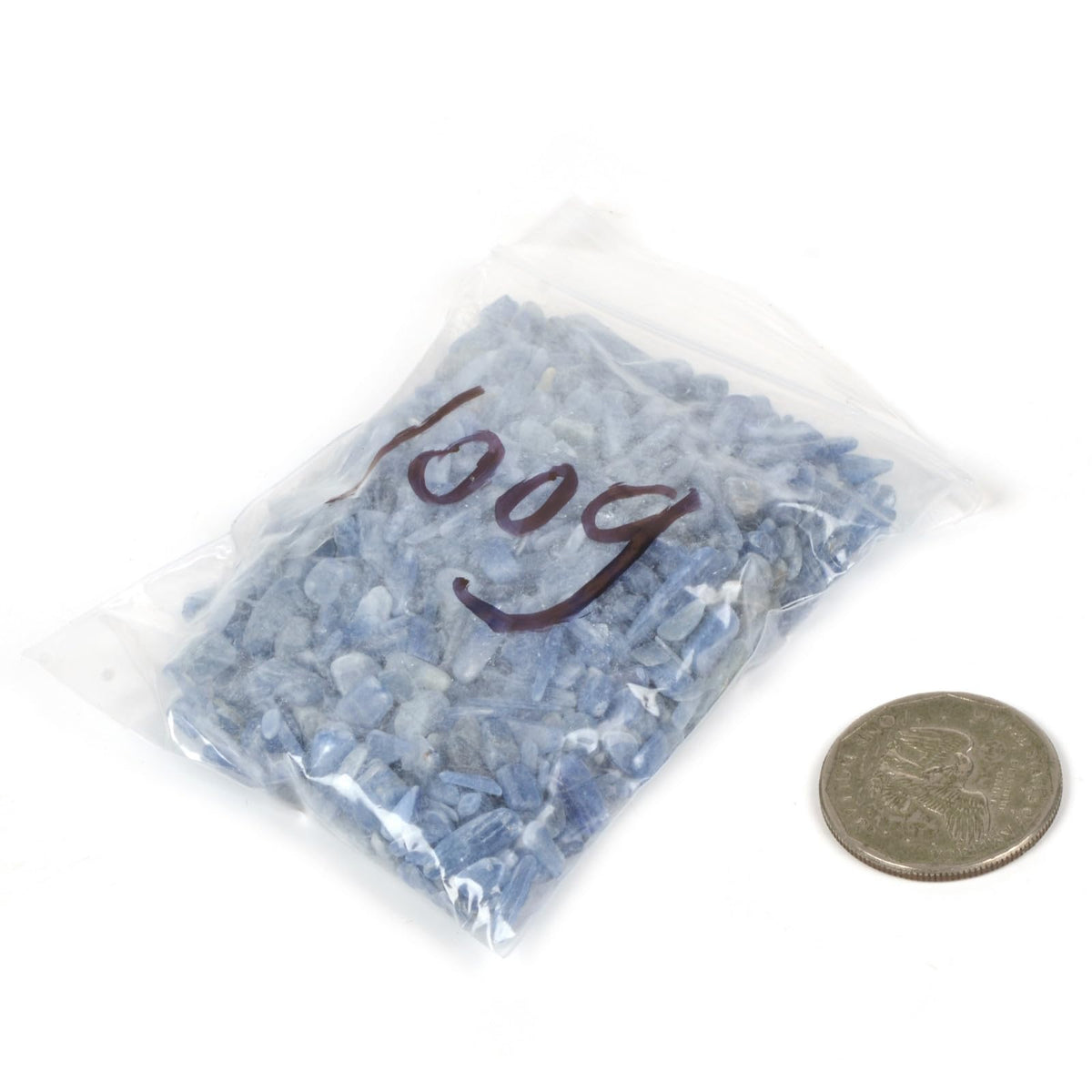 100 grams Small Kyanite Tumbled Chips Polished Crushed Stone Crystal Healing Embellishments