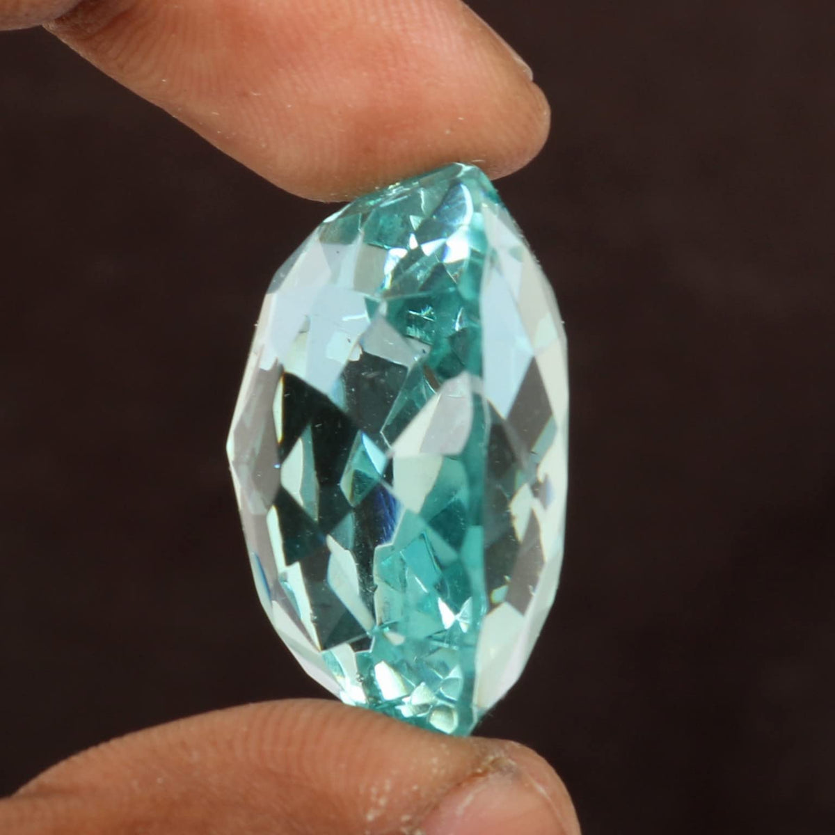REAL-GEMS Round Cut Blue Aquamarine Loose Gemstone Perfect For Jewlery Making 70-80 Ct. Approx