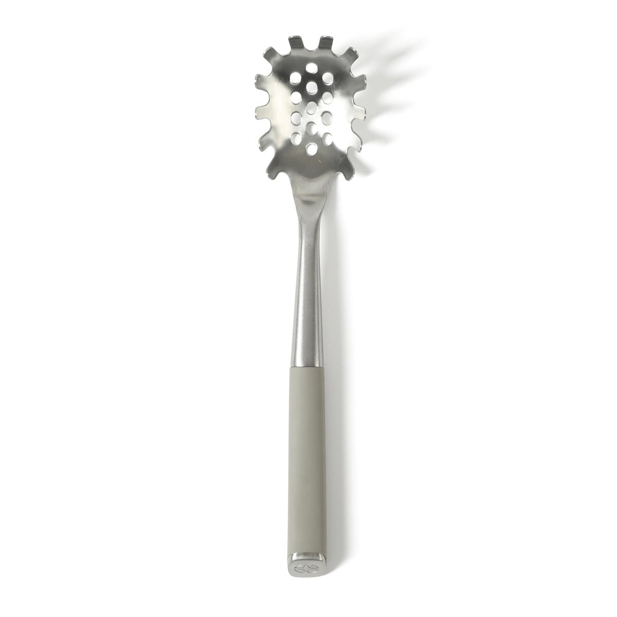 Calphalon Edge Stainless Steel Spaghetti Pasta Server w/Thermoplastic Rubber Handle - Taupe