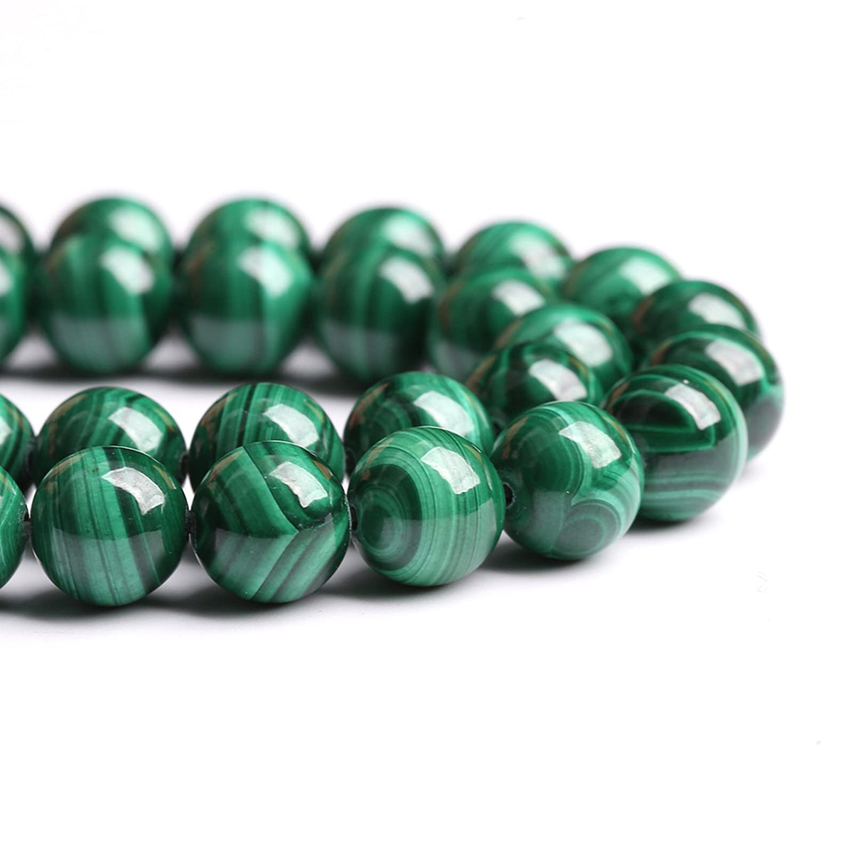 8MM 23PCS Natural Stone Green Malachite 3A Grade Gemstone Loose Beads for Jewelry Making DIY Bracelet