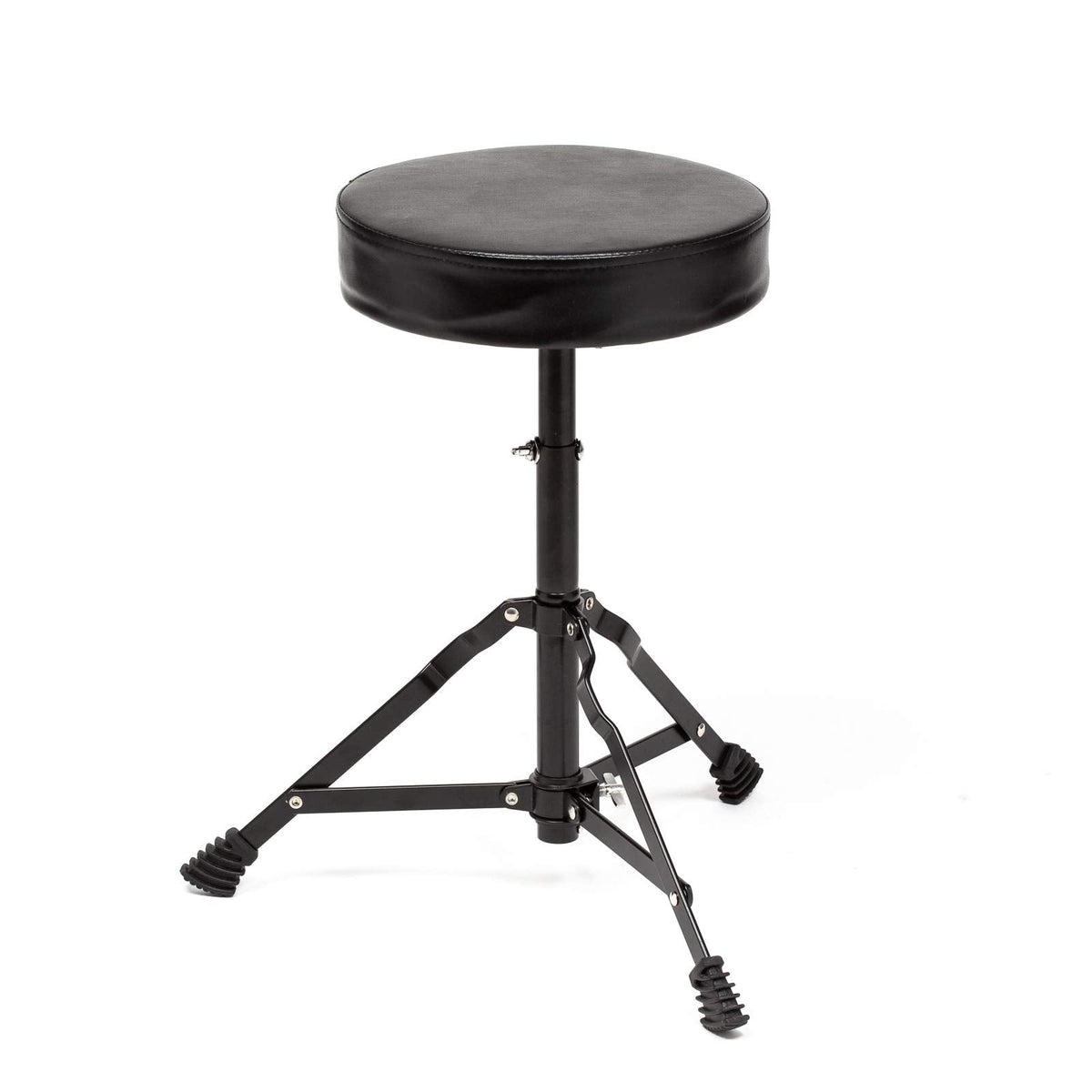 Ashthorpe 5-Piece Complete Full Size Adult Drum Set with Remo Batter Heads - Black