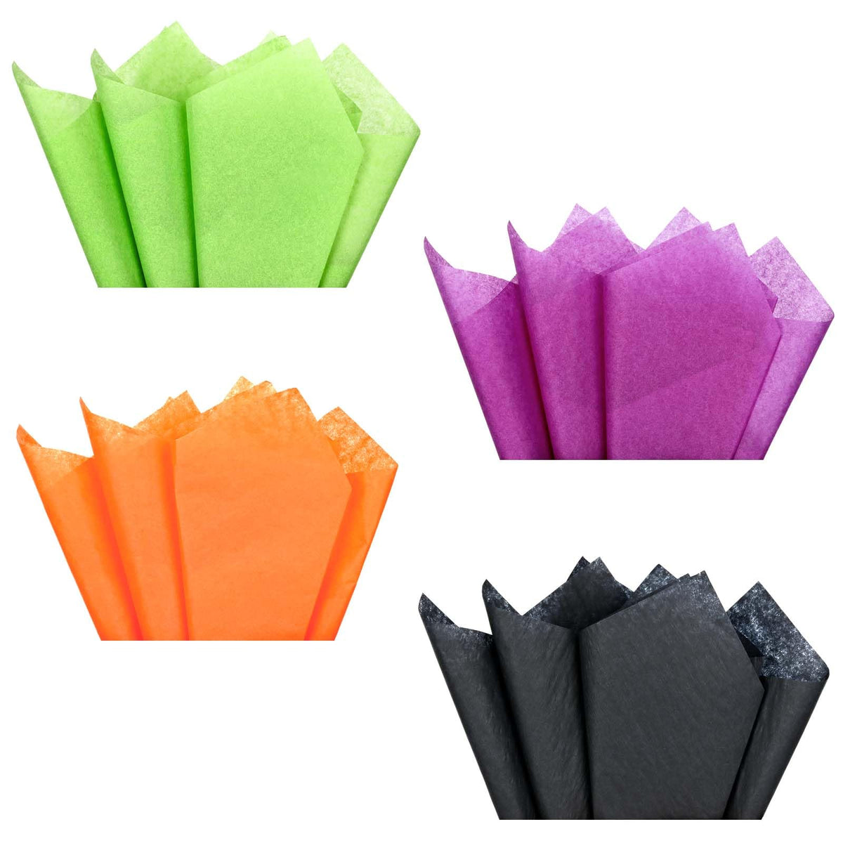 120 Sheets Halloween Tissue Paper for Gift Wrapping, 4 Colors Halloween Wrapping Paper for Gift Bags for Birthday Party Wedding Baby Shower DIY Craft, 20 × 14Inch