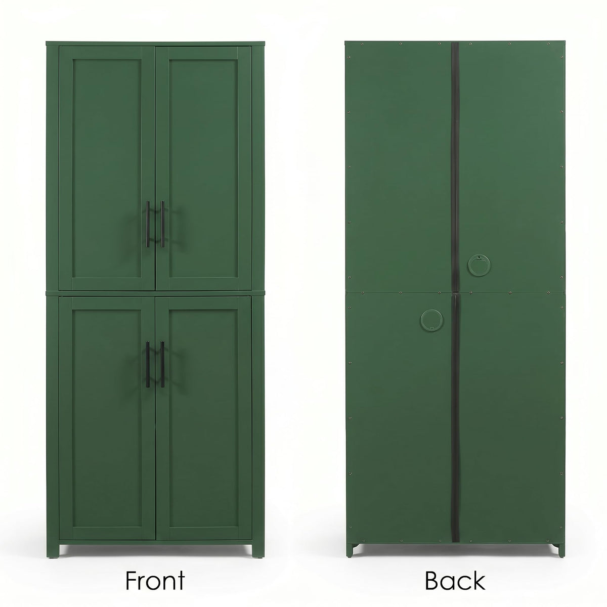 Casaphoria Kitchen Pantry Cabinet, 67" Tall Freestanding Kitchen Cabinet with 4 Adjustable Shelves, 28" W Storage Cabinet for Kitchen Pantry Organization (Green, Single)