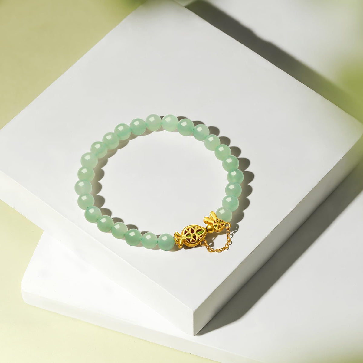 ZHOU LIU FU Rabbit Beaded Bracelets for Women Adjustable Bunny Green Bead Stretch Bracelets Red Agate Carrot Bracelet Her Mom Birthday