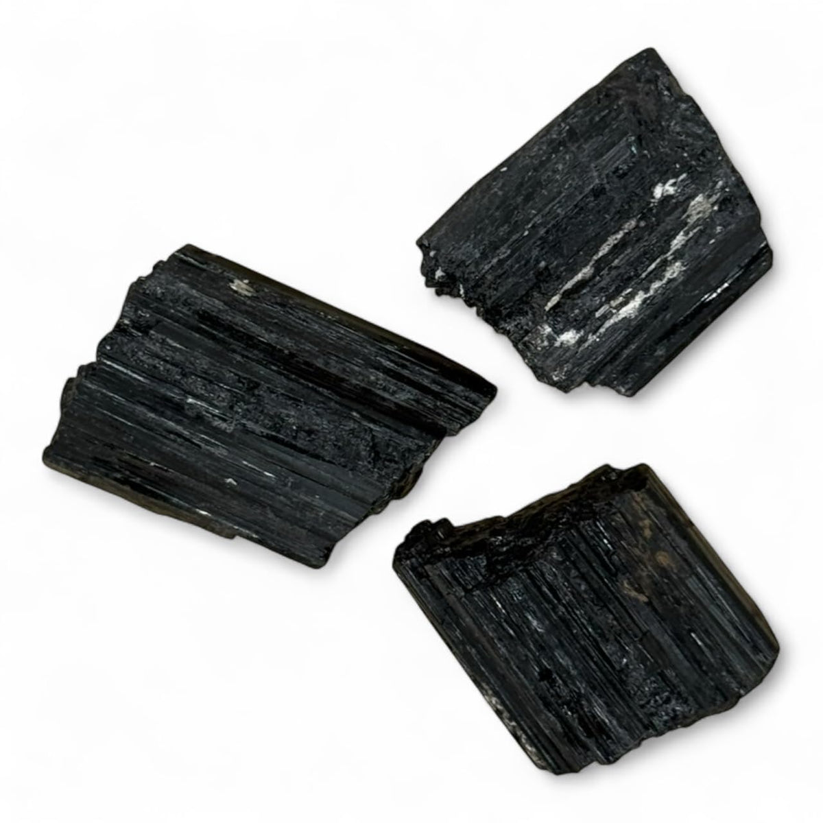 Rough Black Tourmaline Crystals - Raw Natural Black Tourmaline Stones Bulk - Crystal Healing (1-2", 3, count)