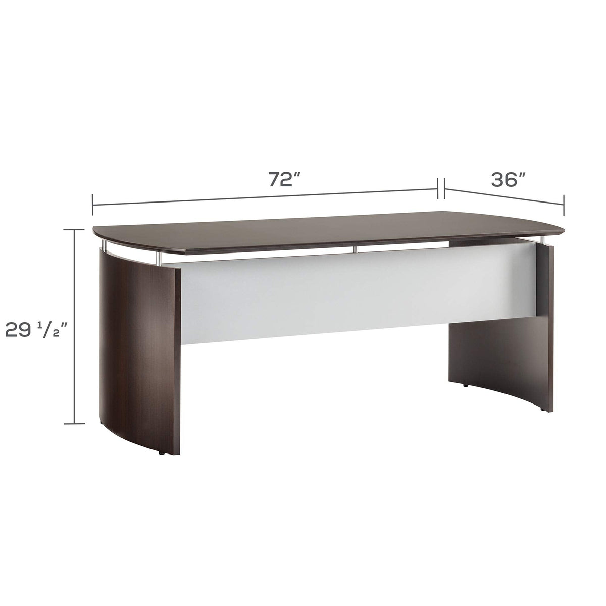 Mayline Group Safco Products Medina Desk, 72", Mocha