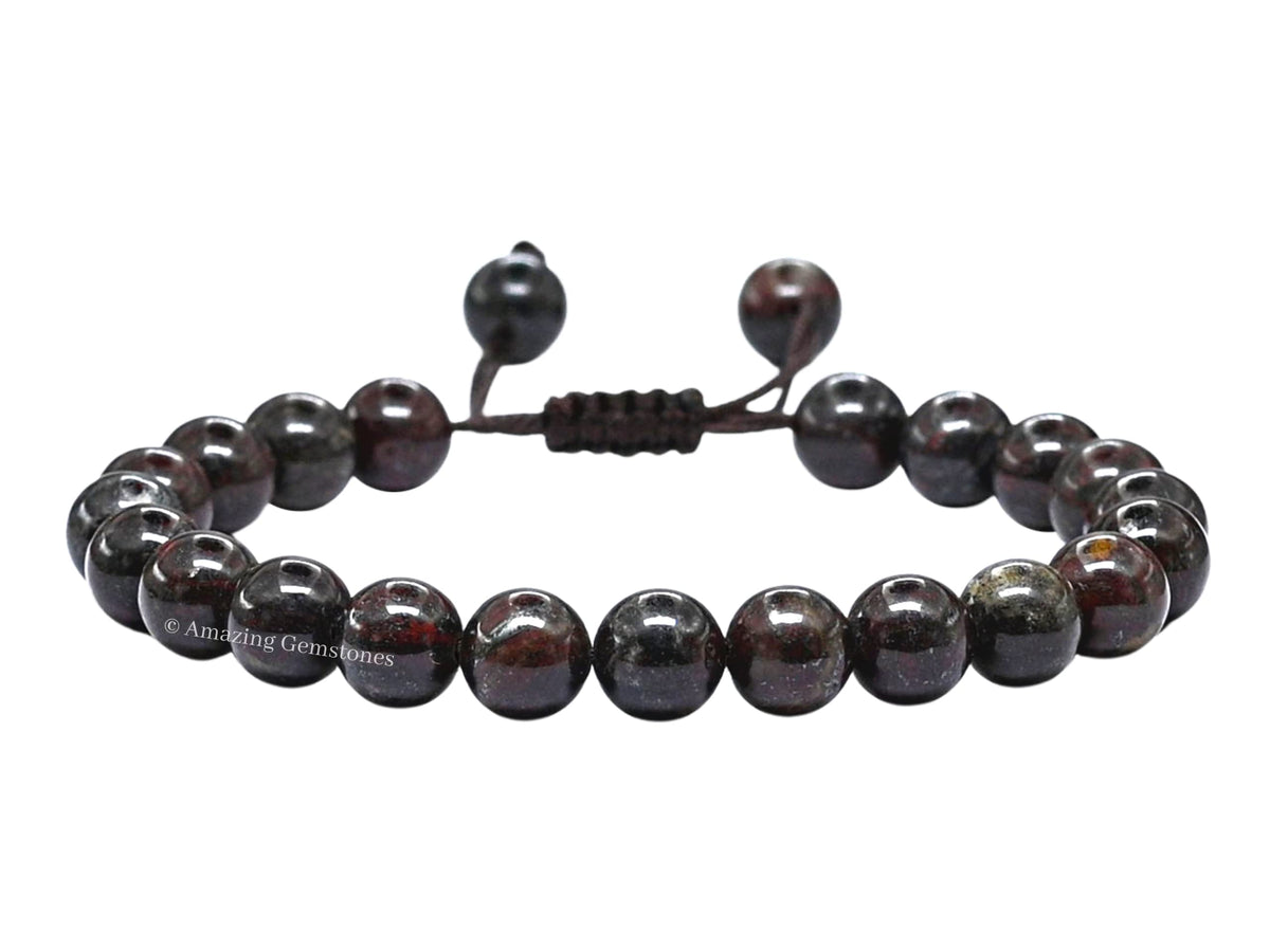 Amazing Gemstone Iron Tiger Eye Bracelet, Gifts For Men & Women - Protection Healing Crystal Bracelet - 8mm Gemstone Beaded Adjustable Bracelet, Pulseras Para Hombres Mujer Stocking Stuffers