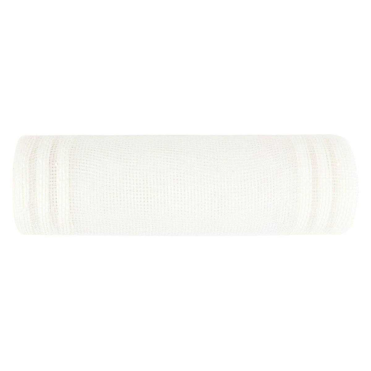 MEEDEE White Deco Mesh 10 Inch Roll Christmas Mesh Ribbon Basic Mesh with White Stripes 10 Yards Mesh Ribbon for Christmas Tree, Wreath Supplies, Garland, Bow Making