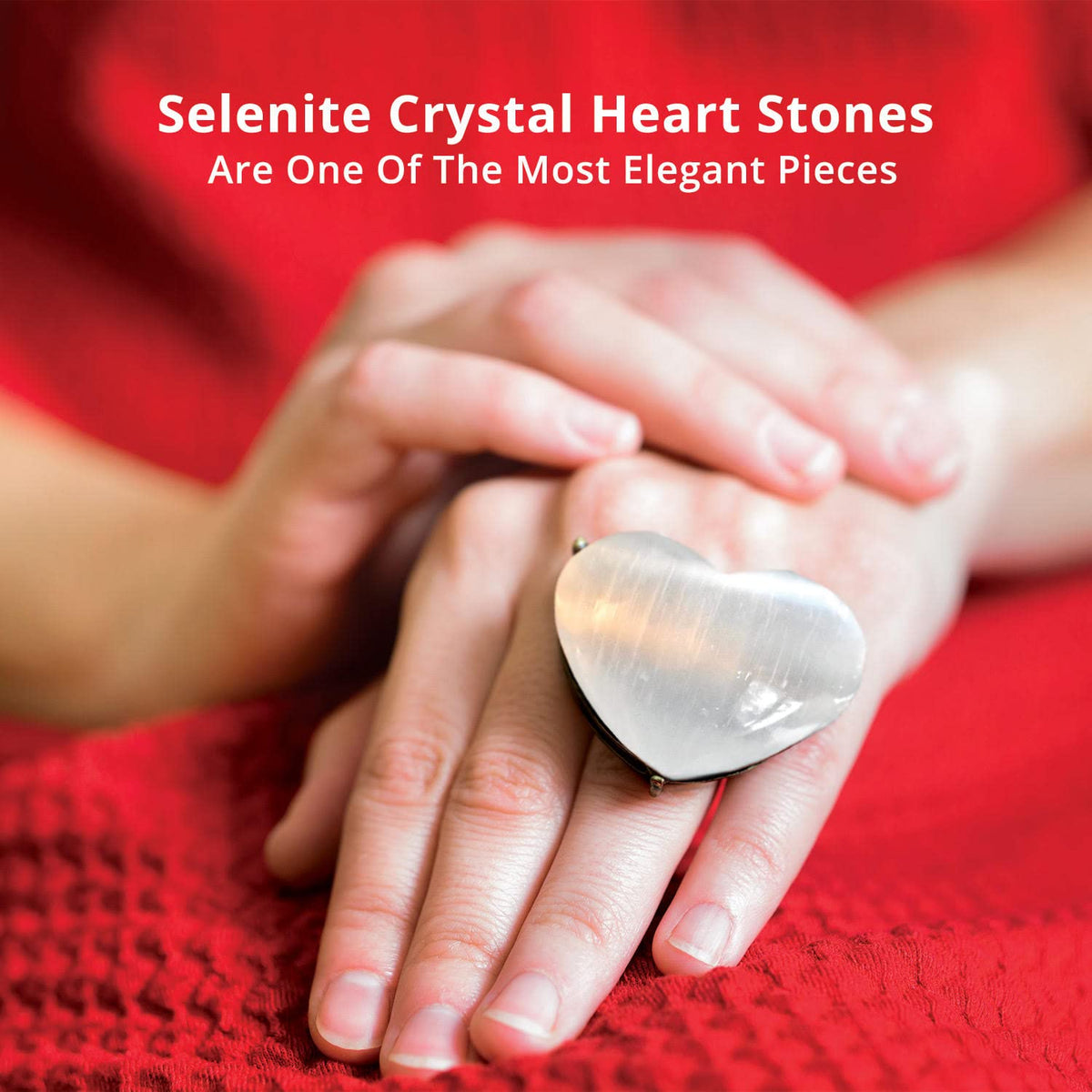 Himalayan Glow Selenite Crystal Heart Stone, Healing & Calming Effects-High Energy Selenita/Satin Spar Love, Used for Cleansing-3 Pack