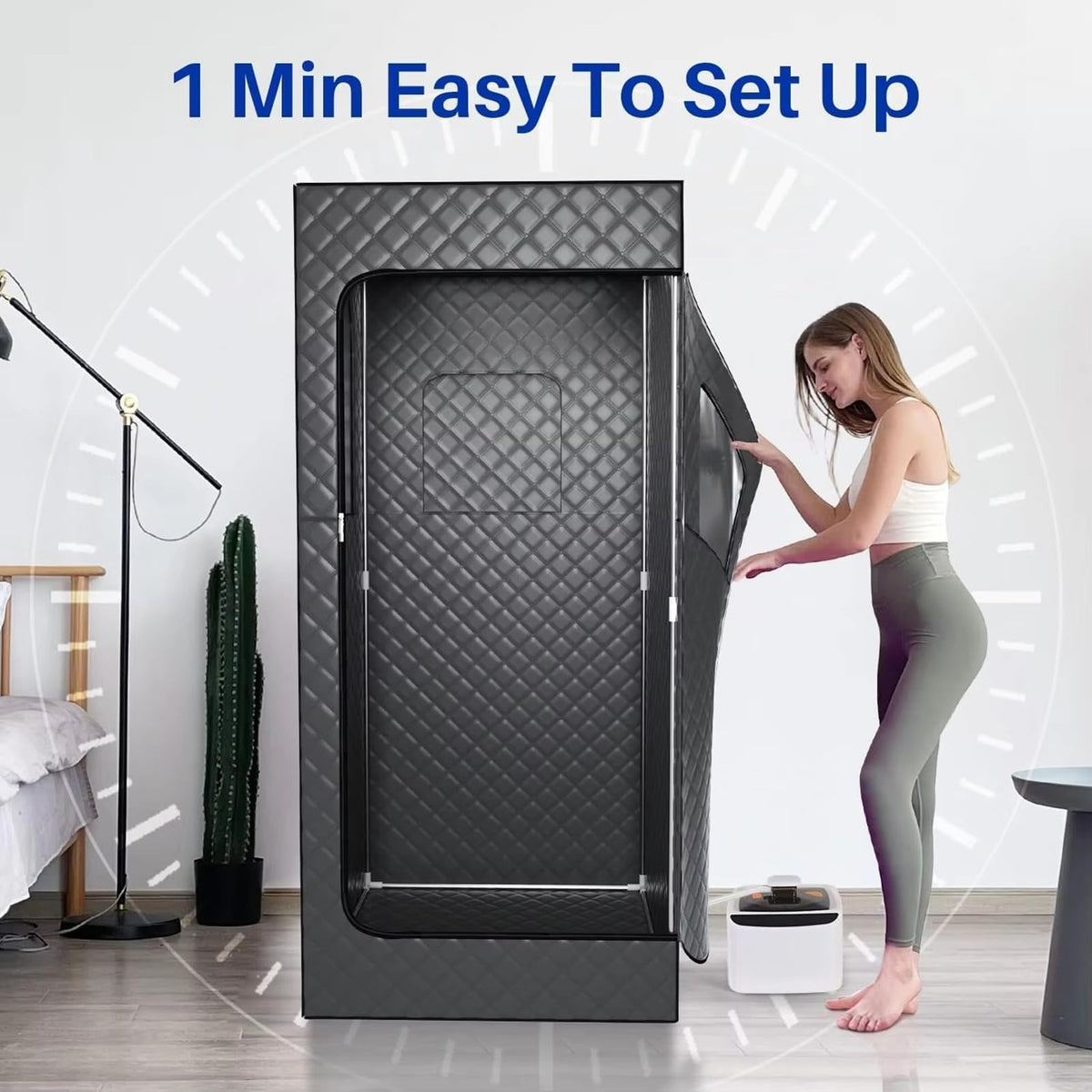 YXKJZHF Portable Steam Sauna, Indoor Sauna Tent for Home Spa Relaxation Boost Health and Recovery, with 2.6L 1000W Steamer