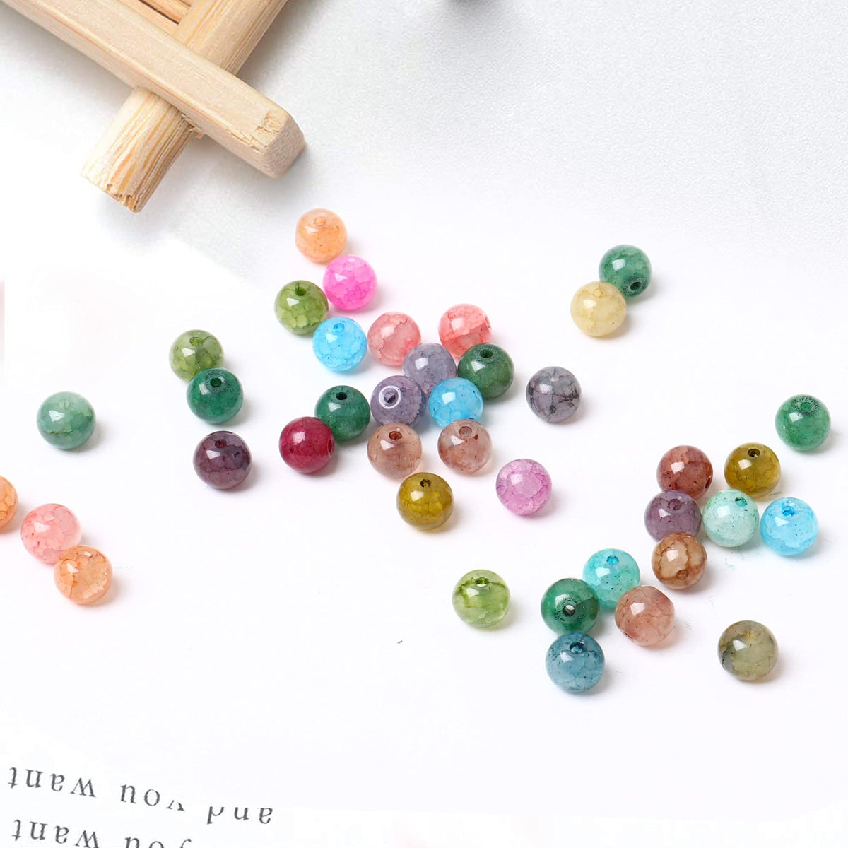Cadikez 160PCS Natural Stone Beads 10MM Smooth Round Agate Gemstone Beads Spacer Beading Colorful Loose Beads Charms for DIY Bracelet Necklace Earrings Jewelry Making