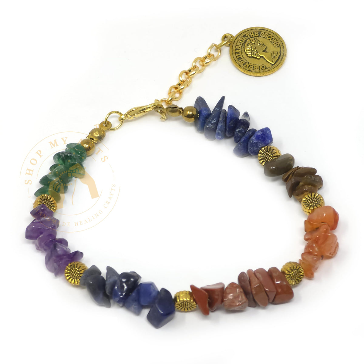 Shop My Arts Chakra Bracelet for Women - Birthday Gifts for Women Mom with Authentic Crystals and Healing Stones