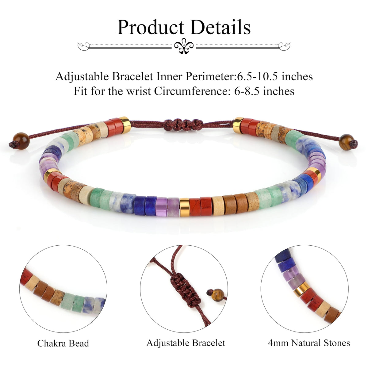 JoycuFF Chakra Bracelets for Women Crystals and Healing Stones Crystal Bracelet for Women Healing Crystals Meditation Relaxing Gifts for Womens Bracelets Anxiety Relief Items 7 Chakras