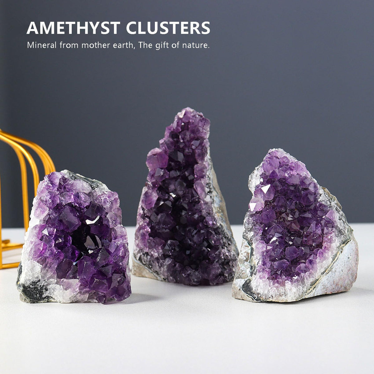Amethyst Cluster Crystal Quartz Rock Purple Crystals Geode Healing Crystals 1-1.5LB