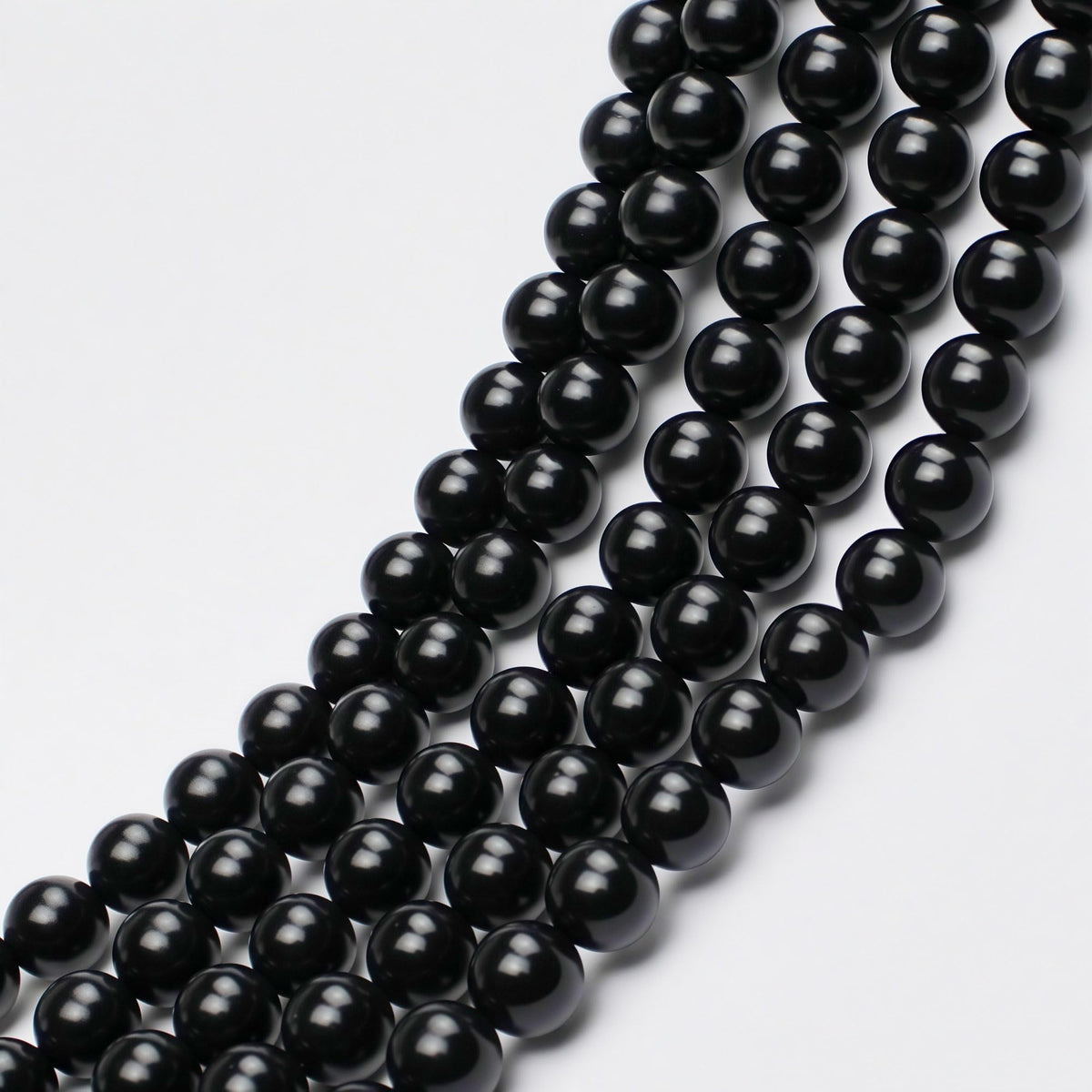 MJDCB Real Stone Beads Natural Matte Black Onyx Agate Round Loose Bead for Jewelry Making DIY Bracelet Necklace(6mm)