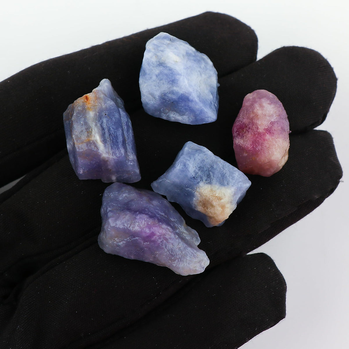 CRYSTALINES 5pcs AAA Grade Wholesale Natural Raw Hackmanite Gemstone, Untreated Rough Stone, Bulk Loose Supplies, DIY-Jewelry Making, Chakra Healing Crystals, Wire Wrapping, Gem Collection