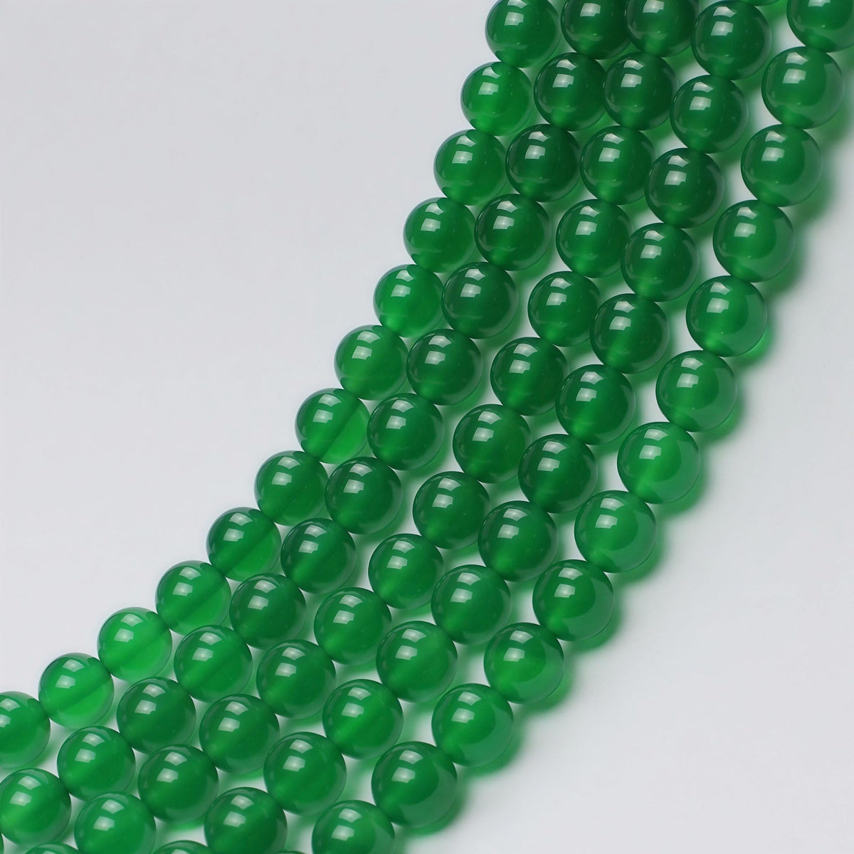 MJDCB 7A Natural Green Agate Beads Round Stone Loose Beads for Necklace Bracelet Charms Jewelry Making 15" (6mm)